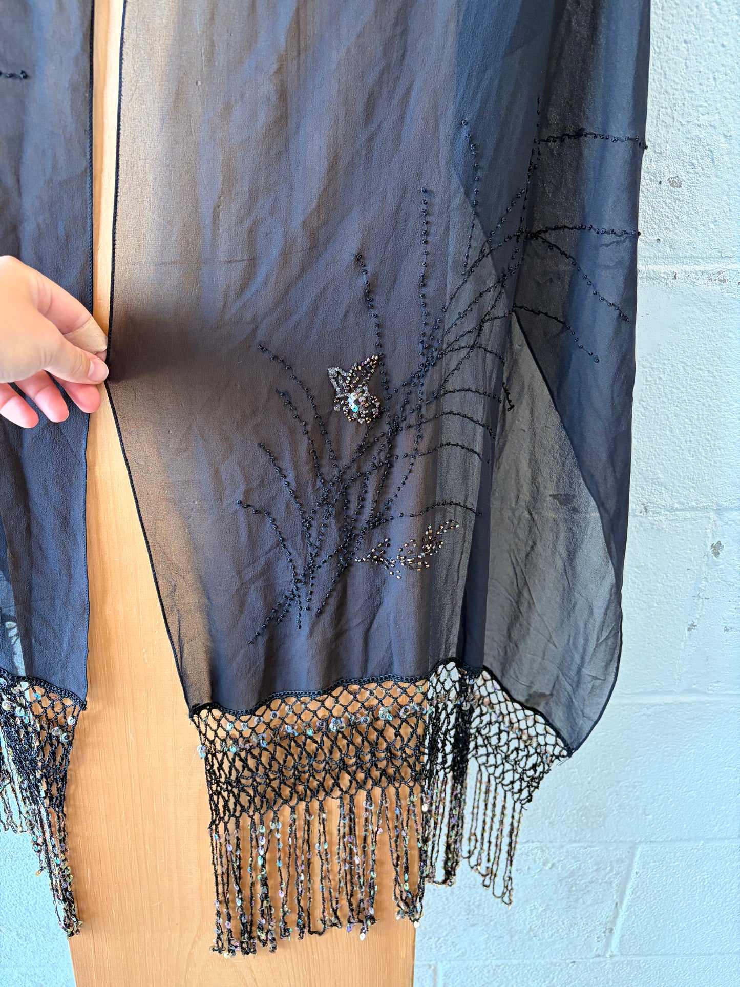 Sue Wong Beaded Fringe Shall