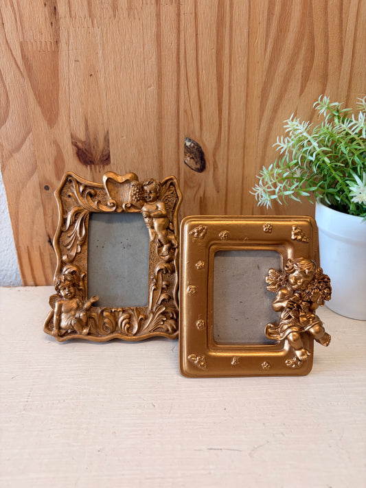 Pair of Gold Tone Angel Frames (Local Pick Up Only)