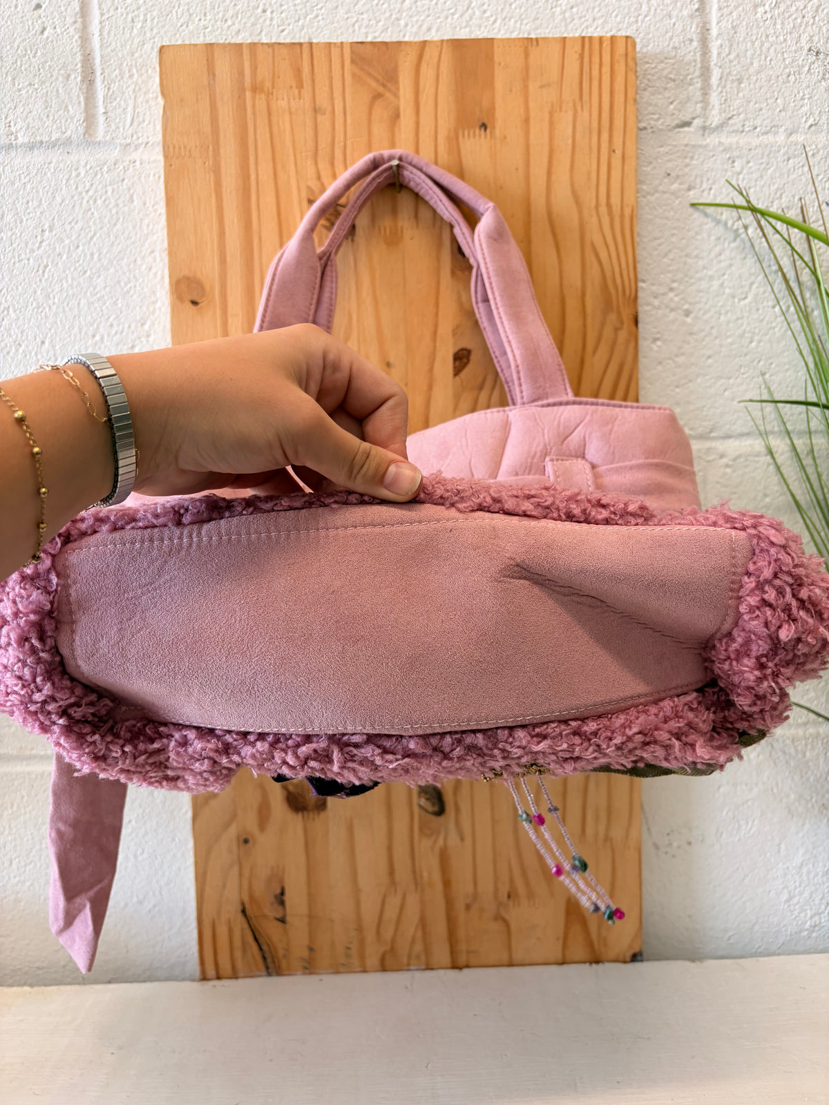 Far Nine Beaded Sherpa Purse