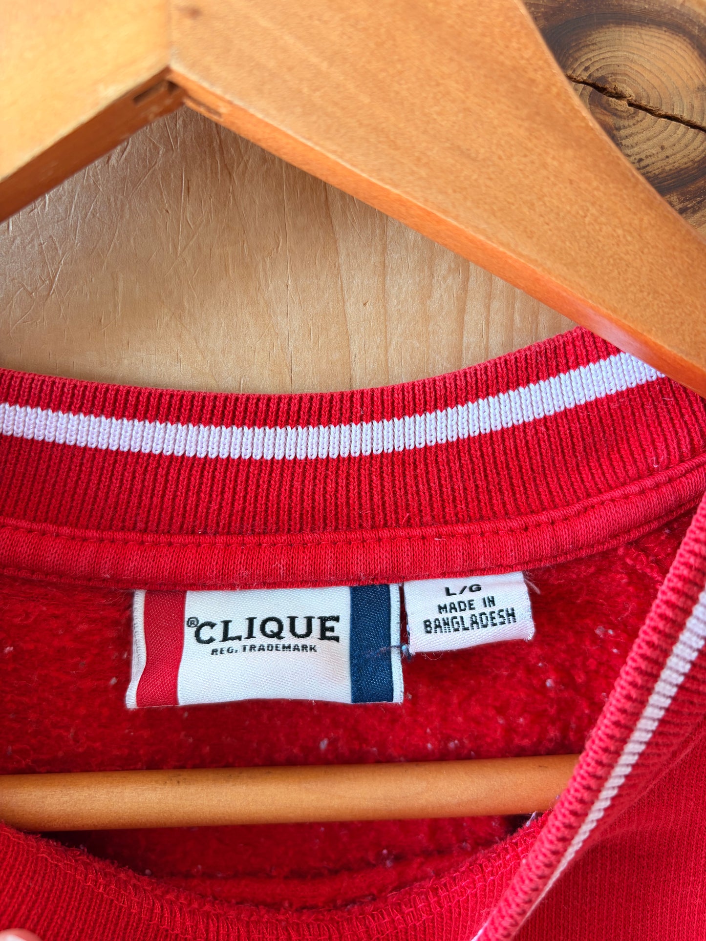Vtg Red Acadia Crew : L