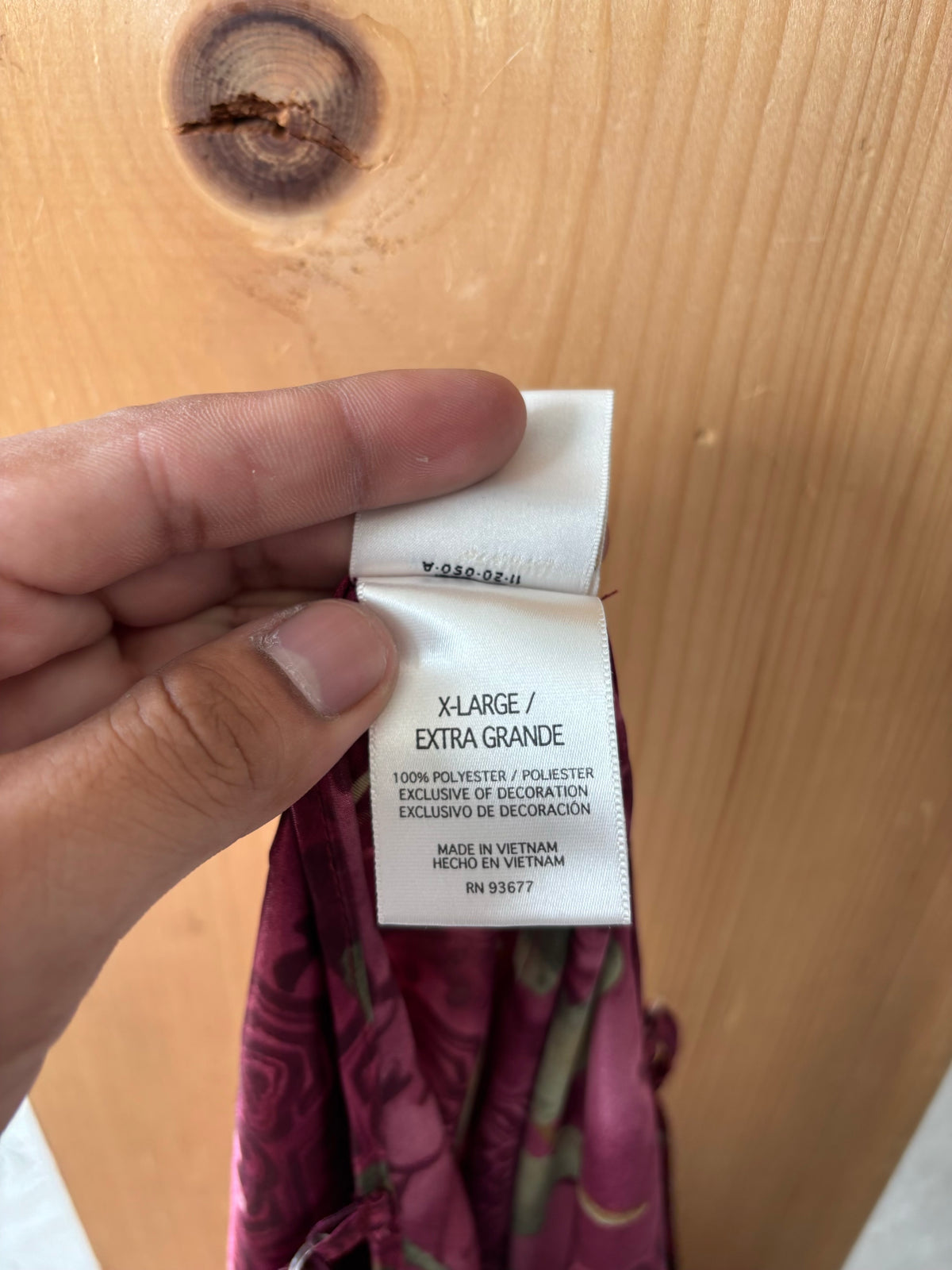 Burgundy Floral Slip Dress : XL