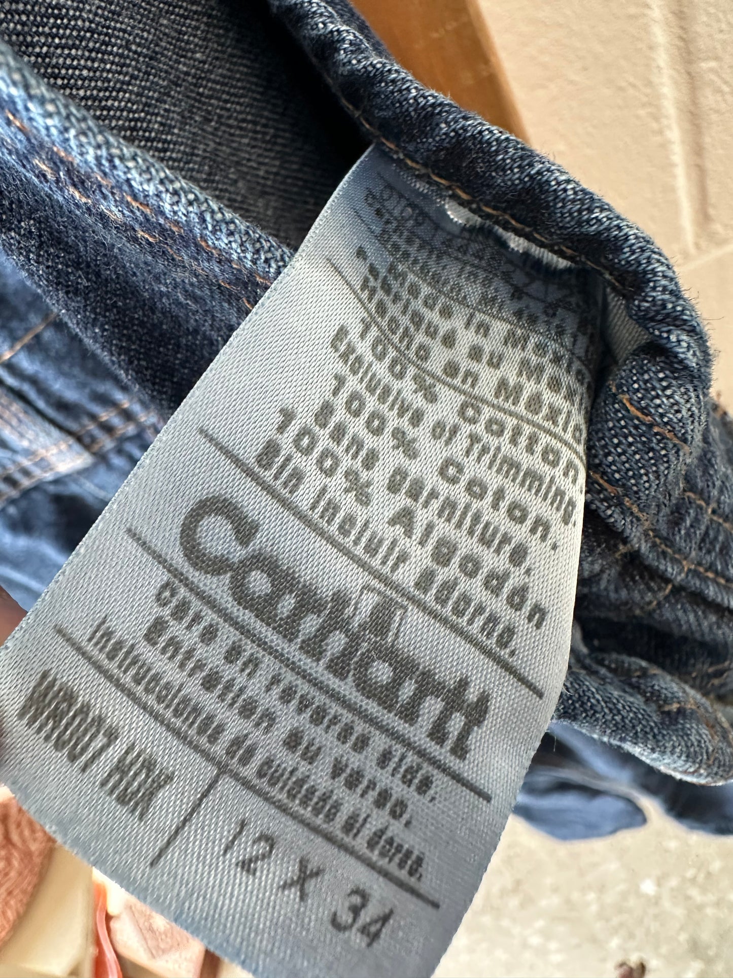 Carhartt Denim Overalls : 12x34