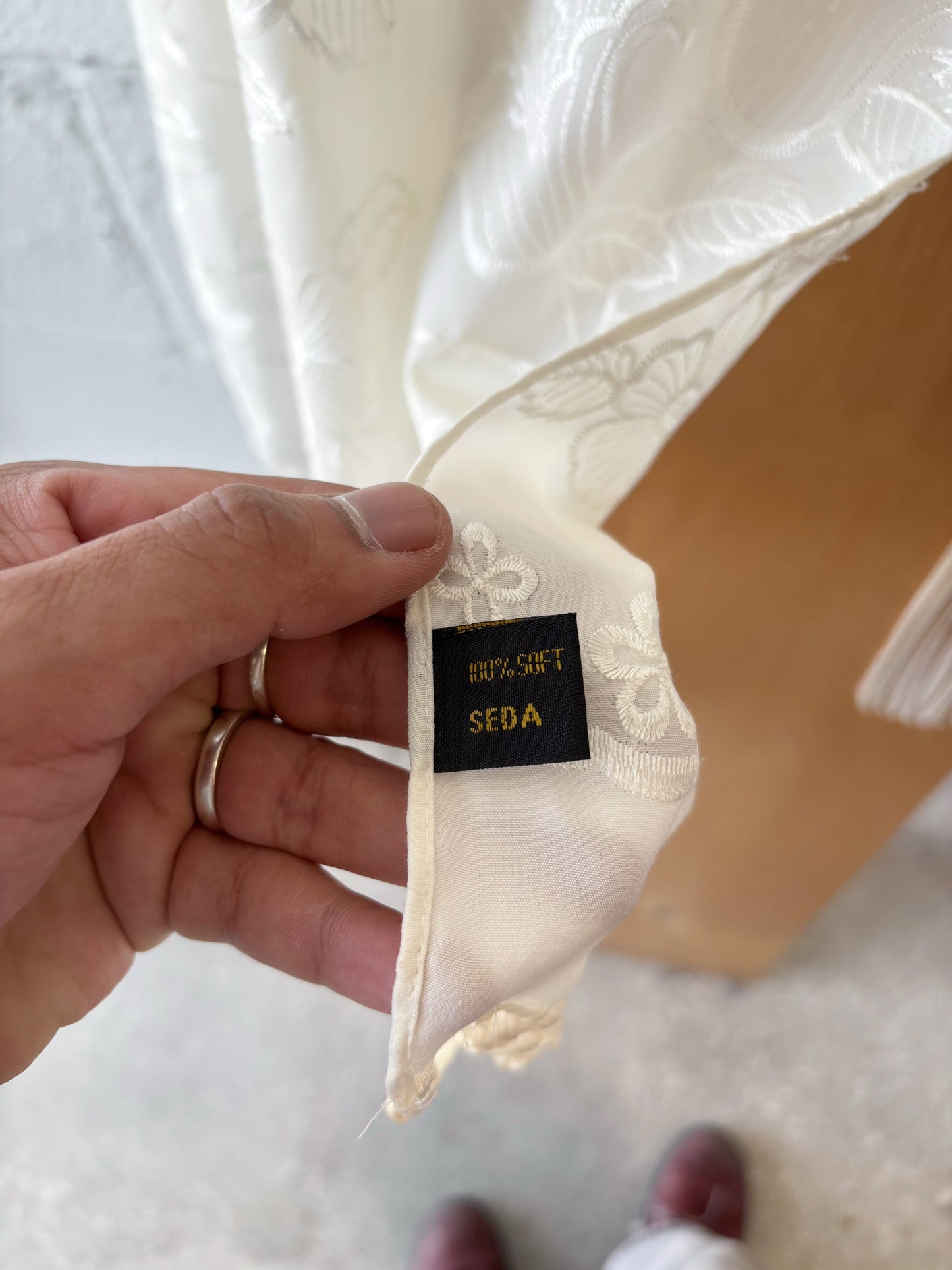 White Shawl : 84” Total L