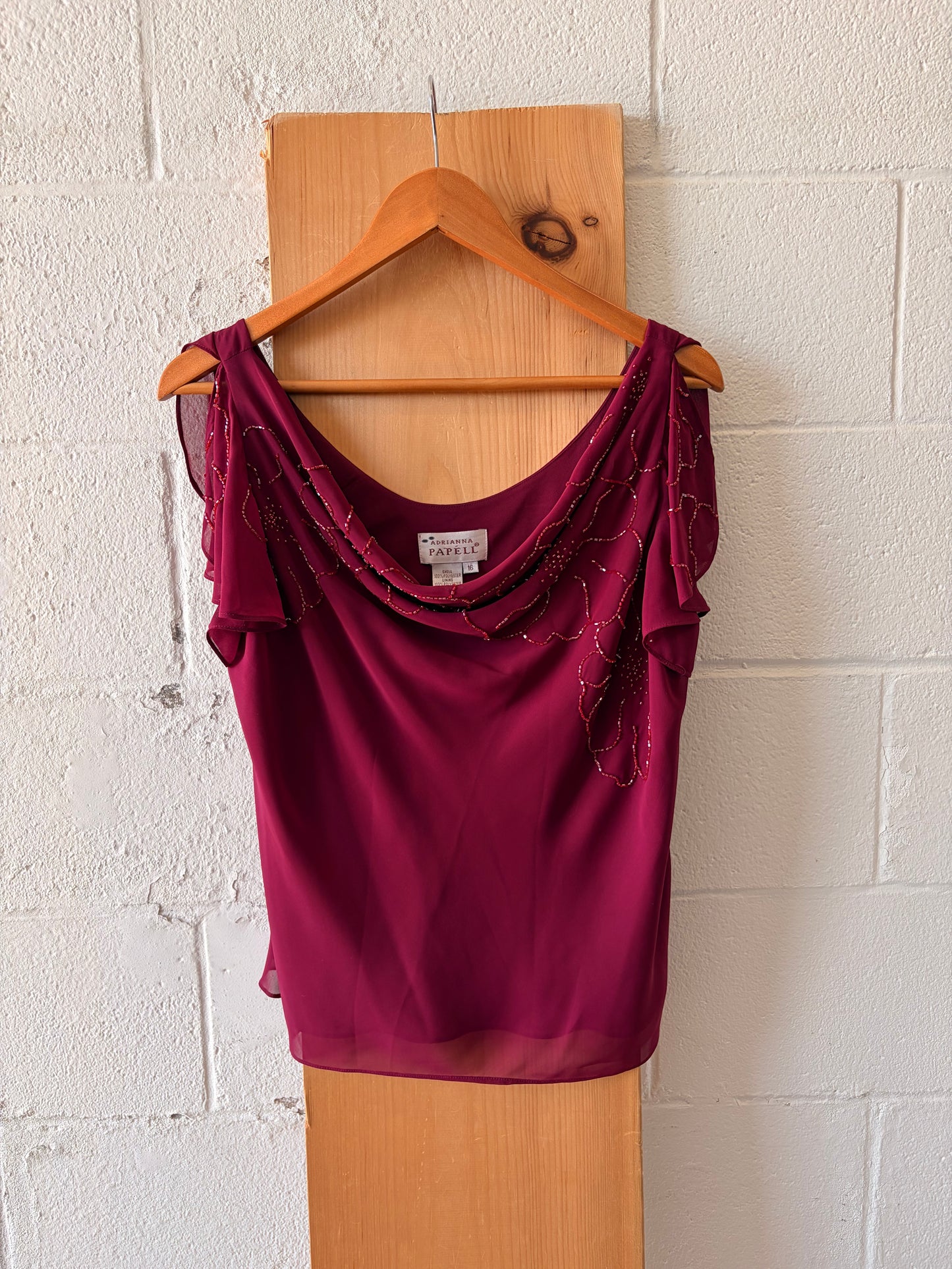 Beaded Dark Raspberry Set : 16