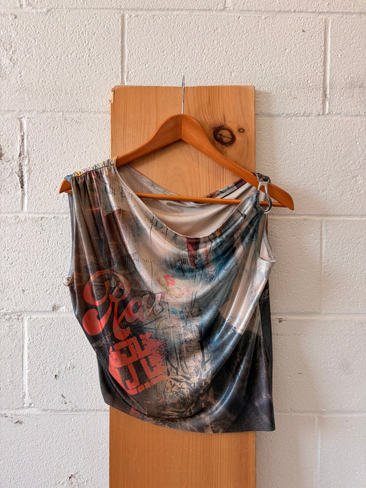 Metallic Asymmetrical Top : M