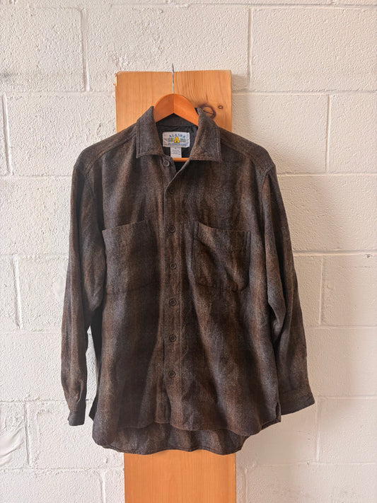 Vtg Alaska Brown Flannel : XL