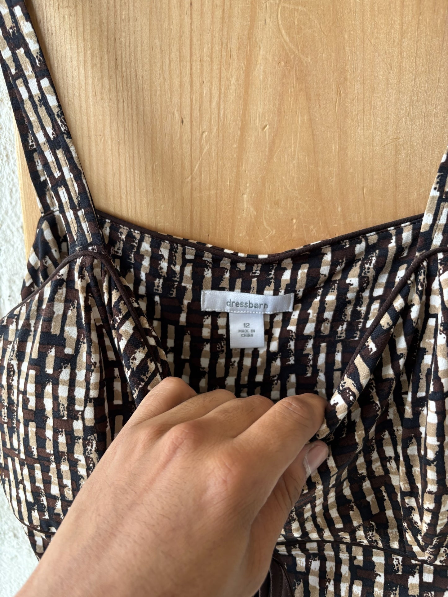 Brown and White Dress : 12
