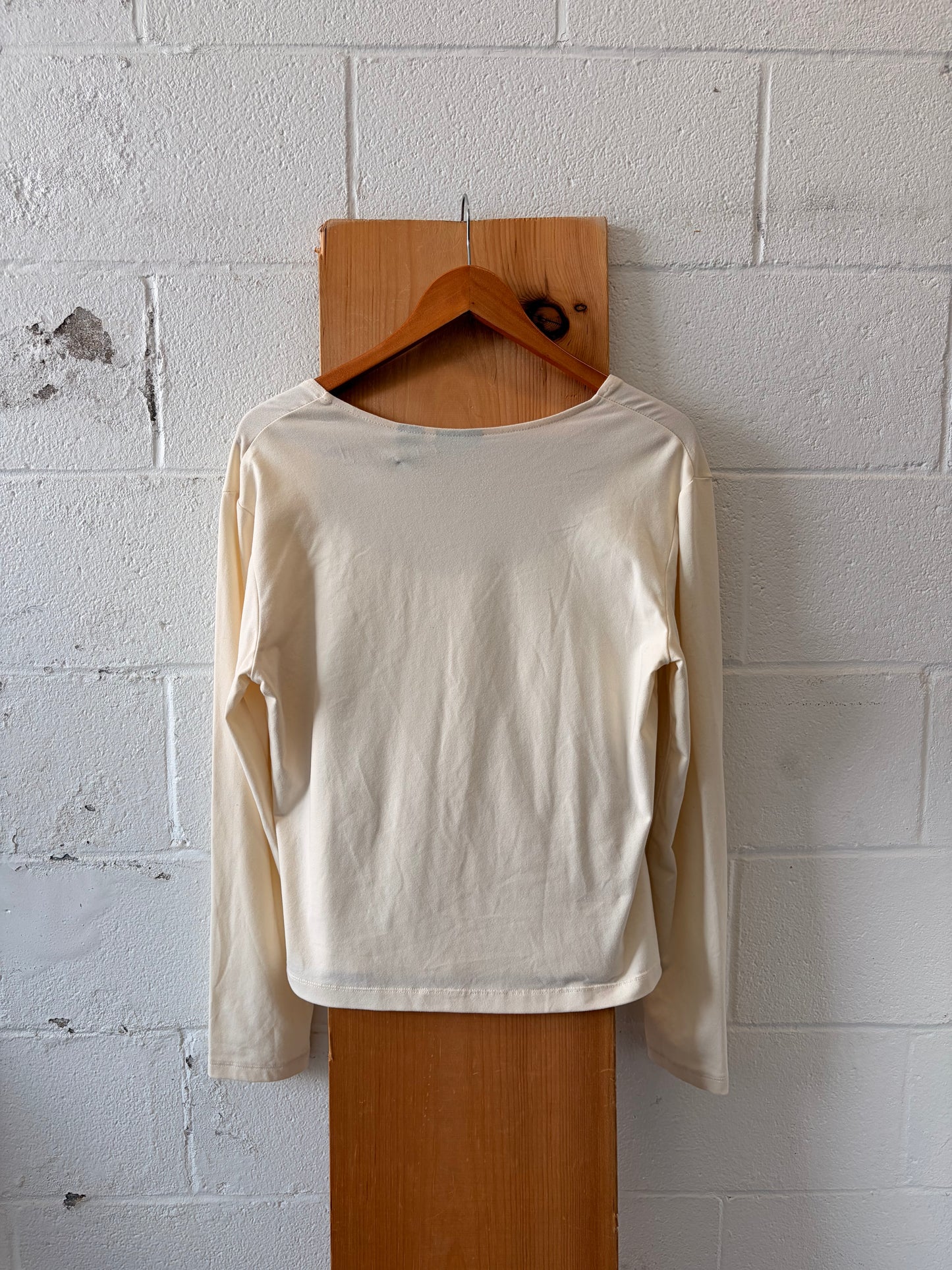 Cream Dainty Bow Detailed Top : XL