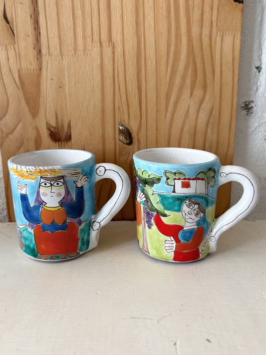 Pair of Desimone Italian Mugs (Local Pick Up Only)