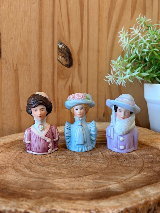 Vtg 80’s Avon Porcelain Bust Trio (Local Pick Up Only)