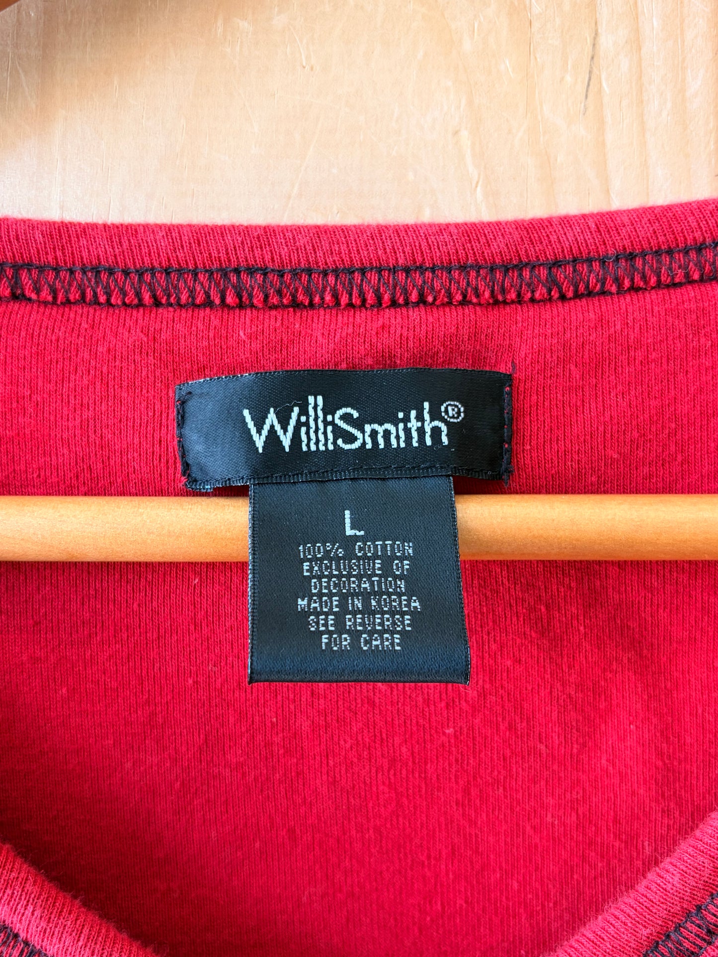 Red & Black Detailed Top : L