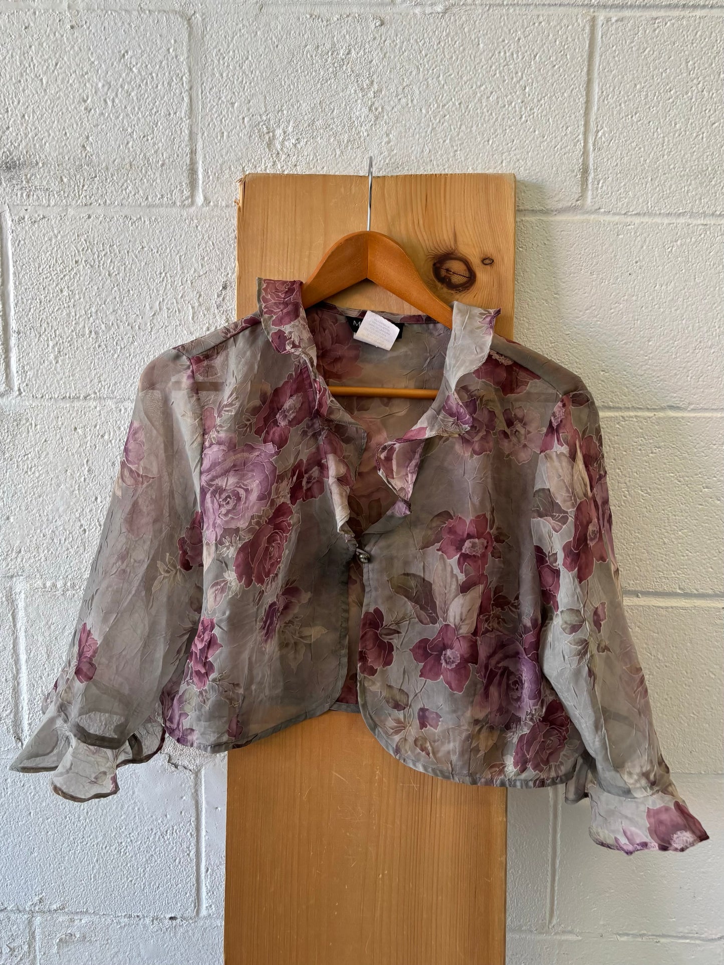 Semi Sheer Floral Top : 14P