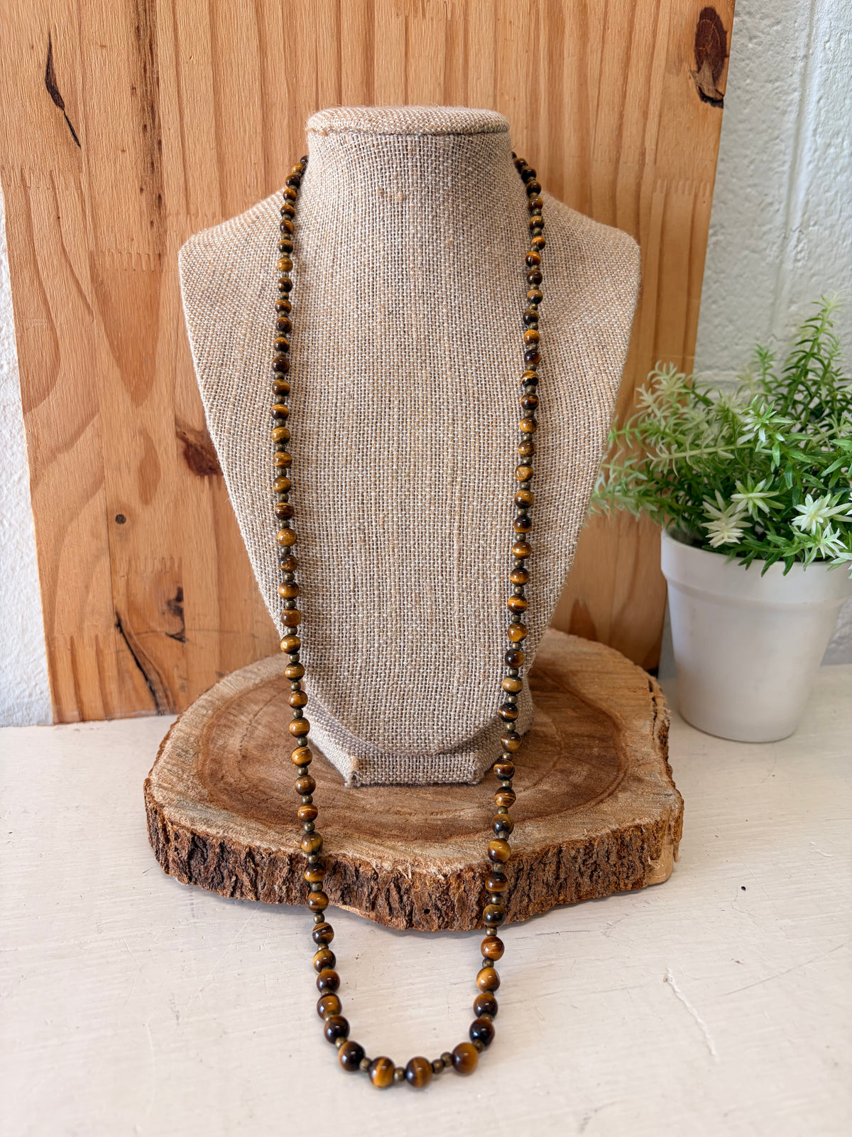 Tigers Eye Beaded Necklace