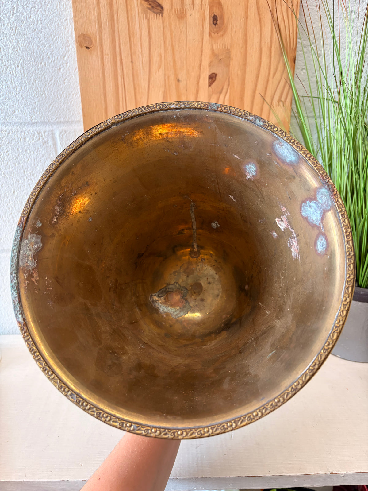 Brass Fluted Urn Vase (Local Pick Up Only)