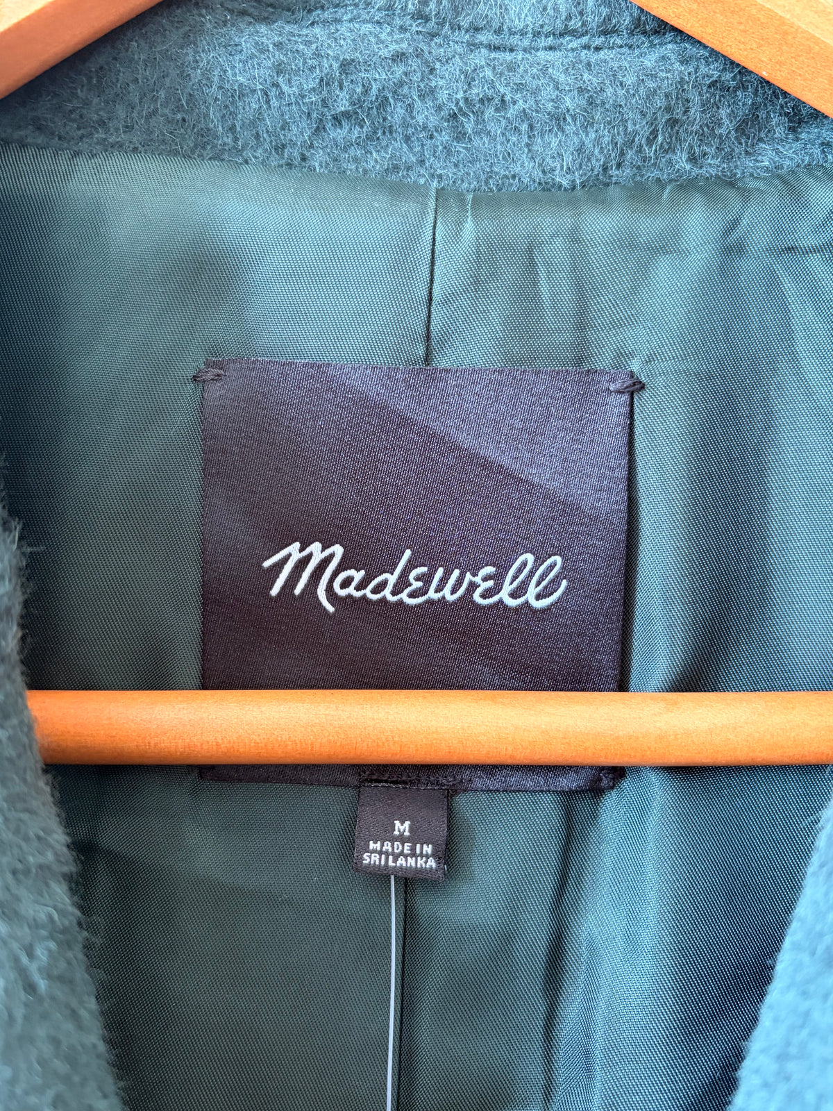 NWT Madewell Forest Green Alonzo Coat : M