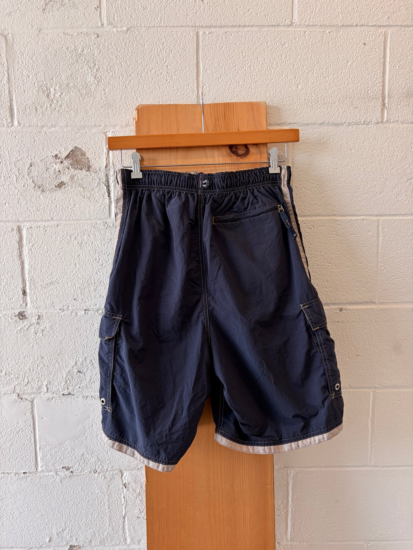 Vtg Abercrombie Navy Swim Shorts : M/L