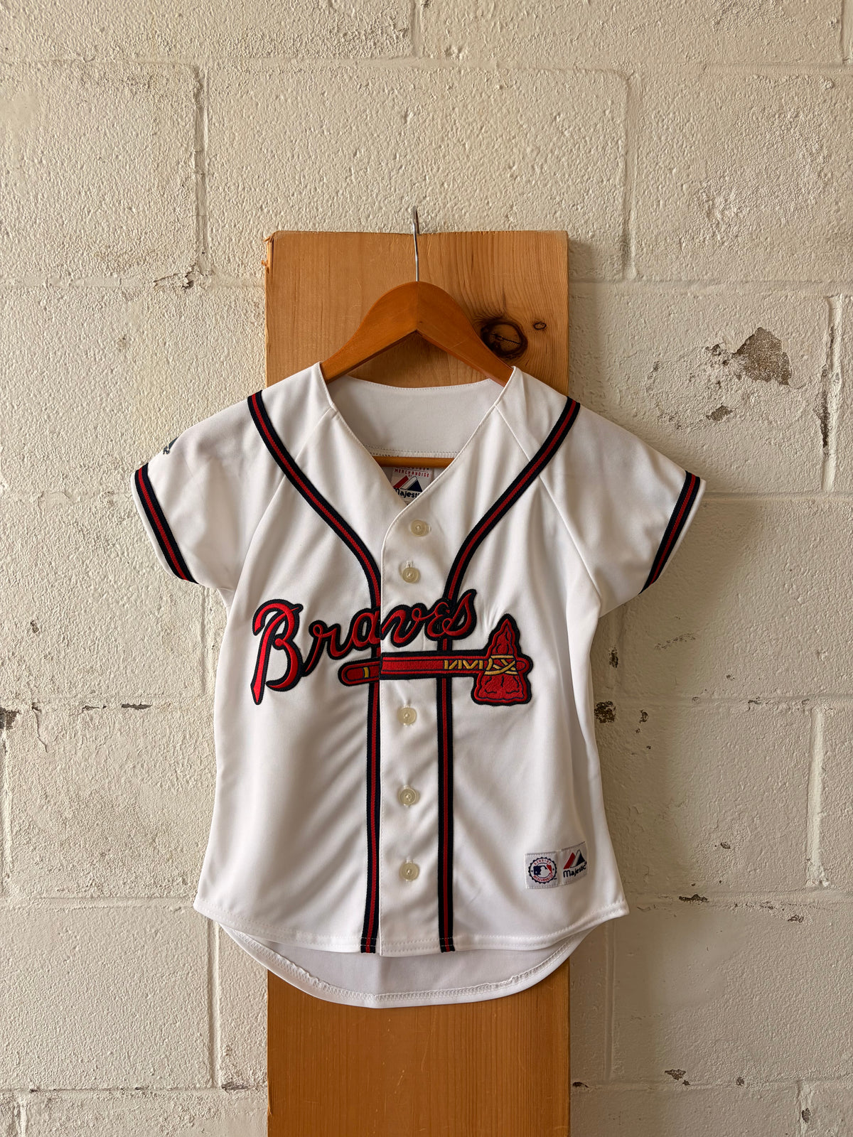 Vtg Majestic Atlanta Braves MLB Jersey : XS/S