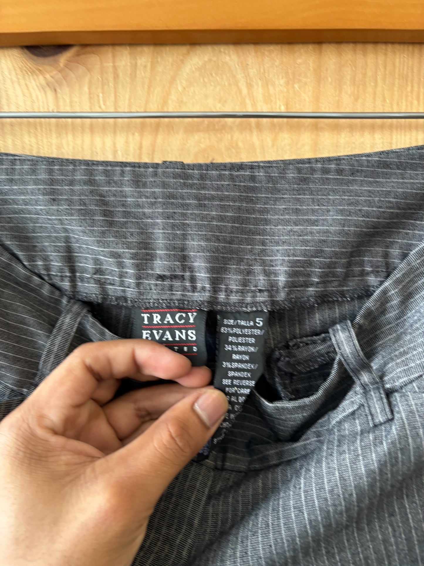 Gray Pinstripe Trousers : 5