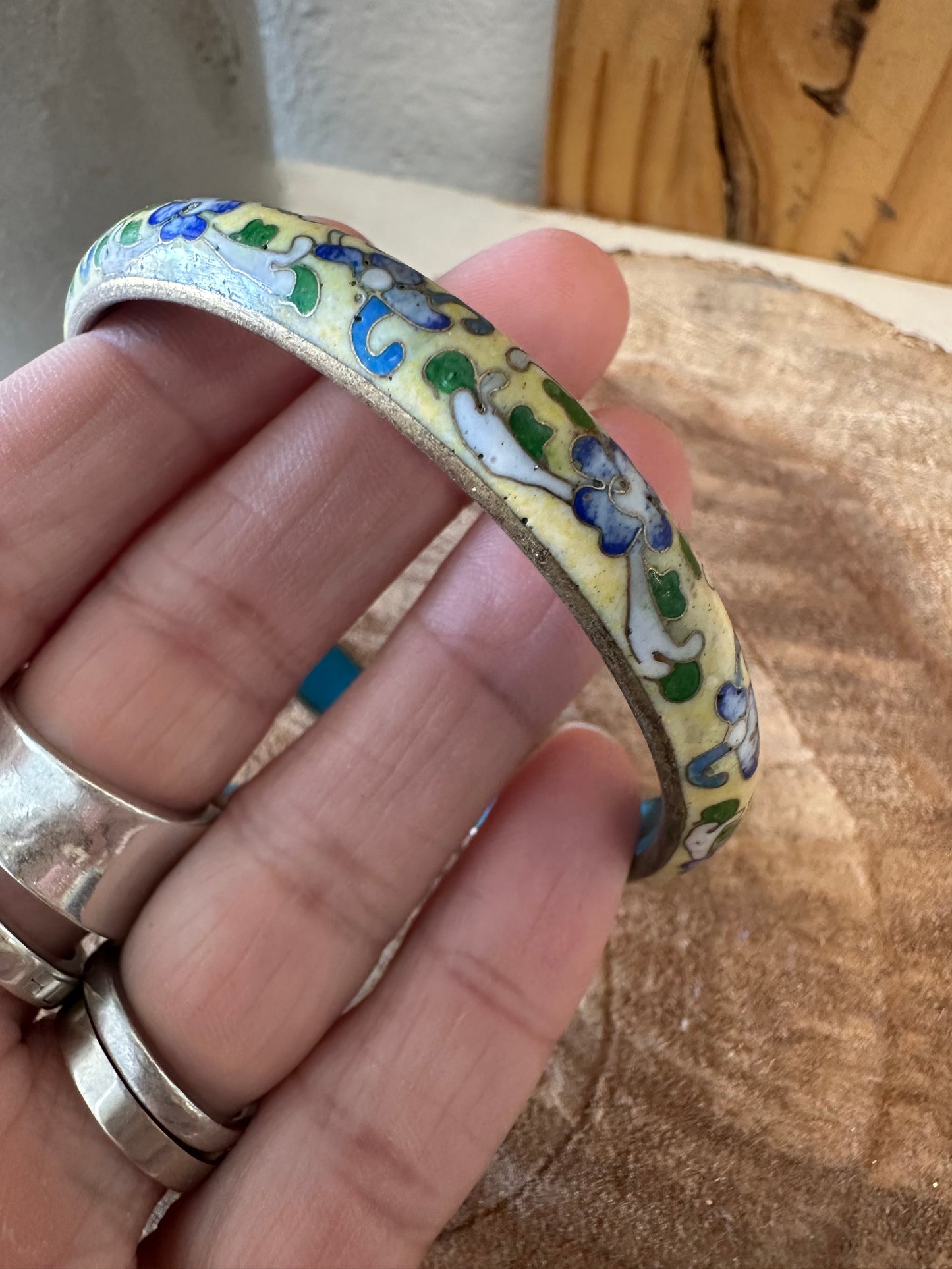 Enamel Floral Bangle