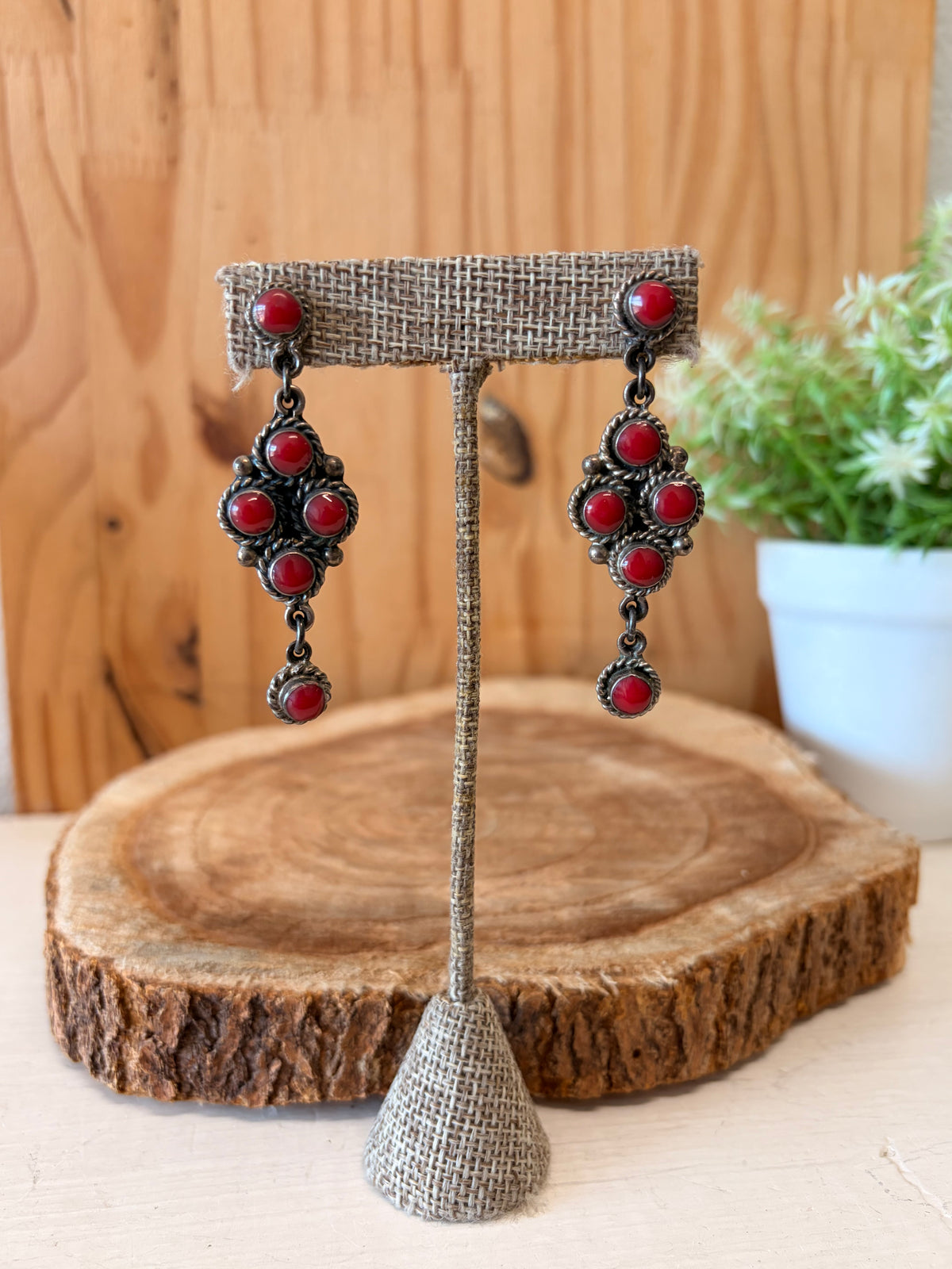 Vtg 925 Mexico Stamped Chandelier Earrings