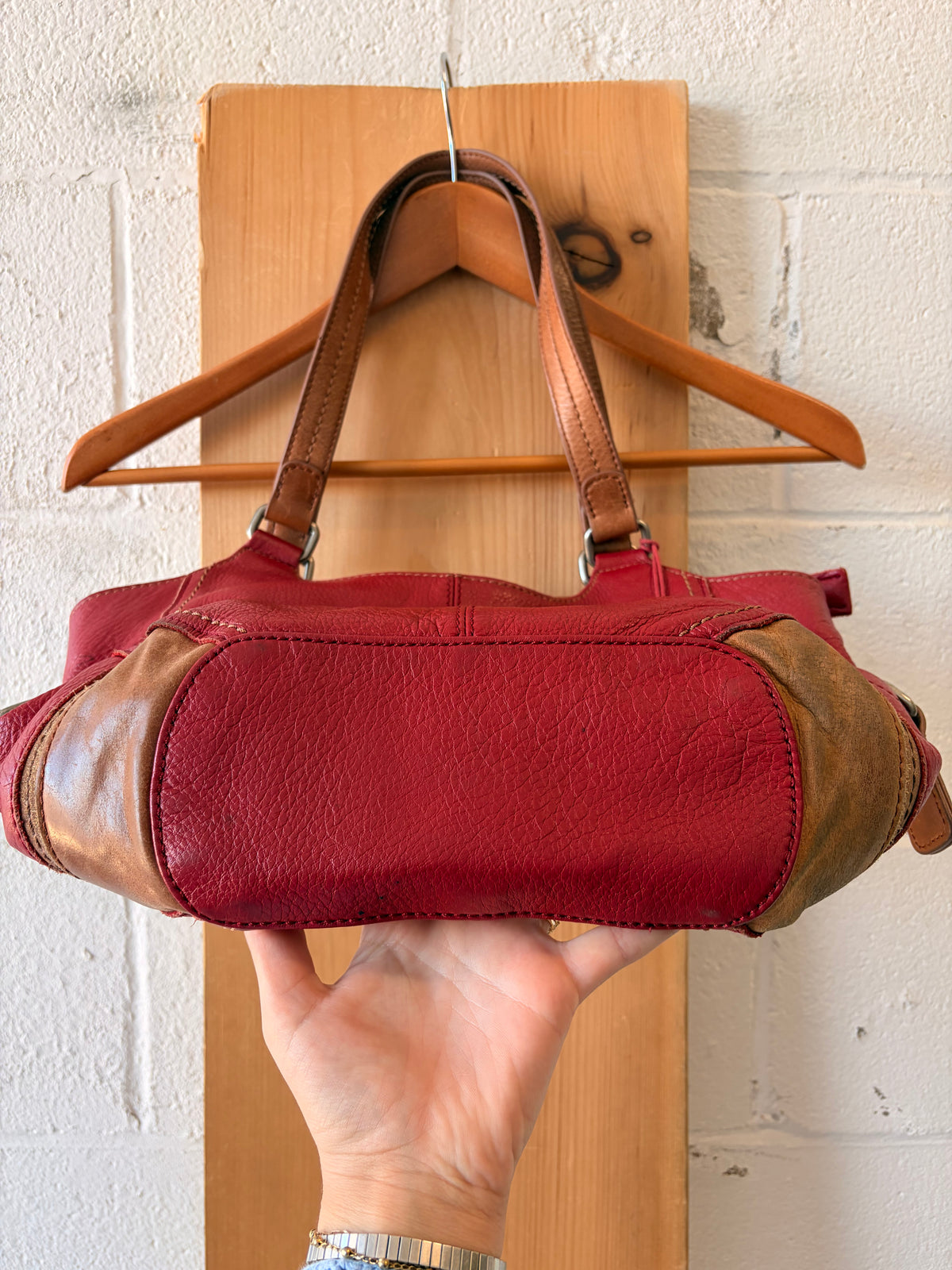 Autumn Red & Brown Purse