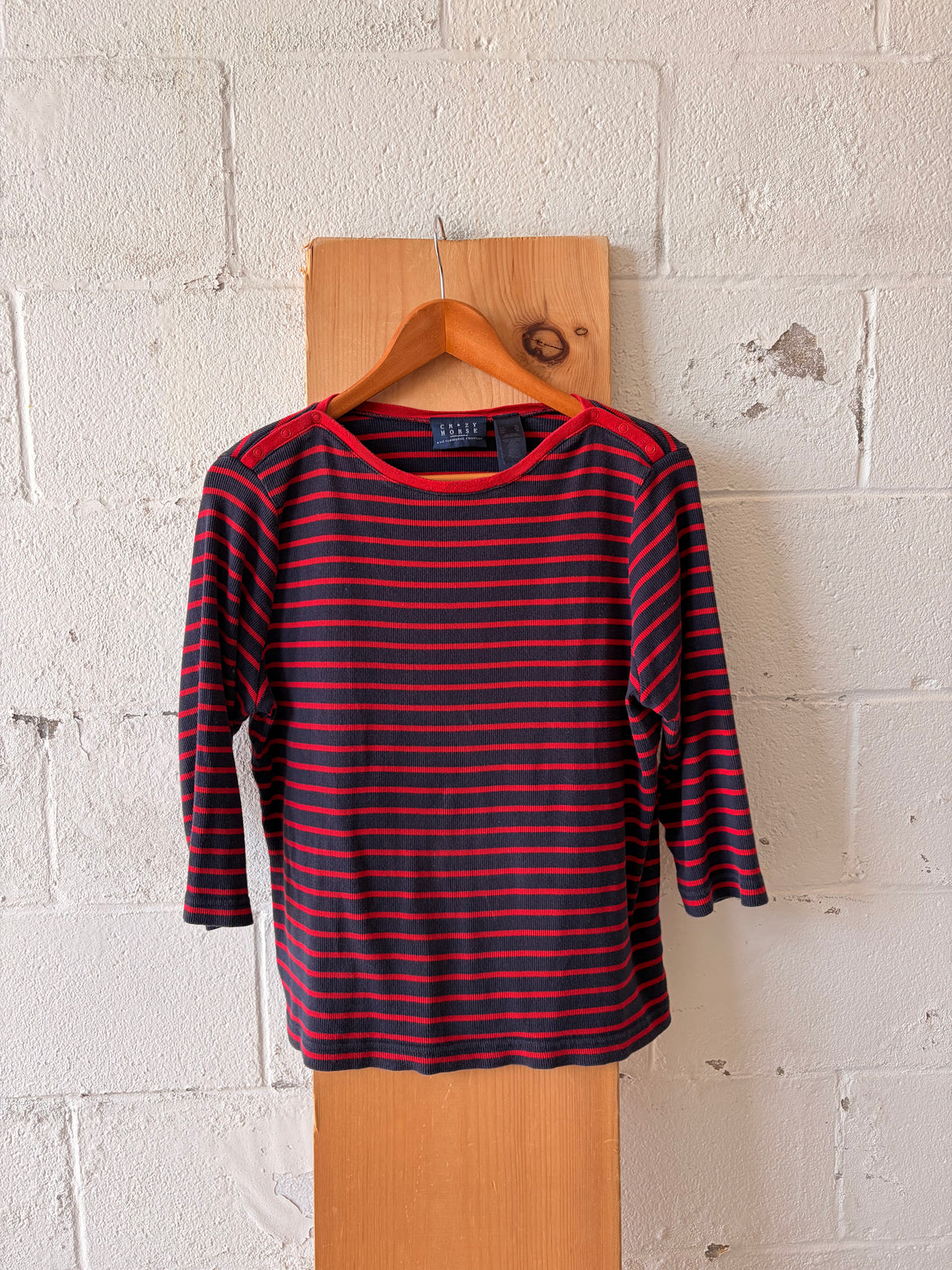 Red & Navy Striped Top : XL