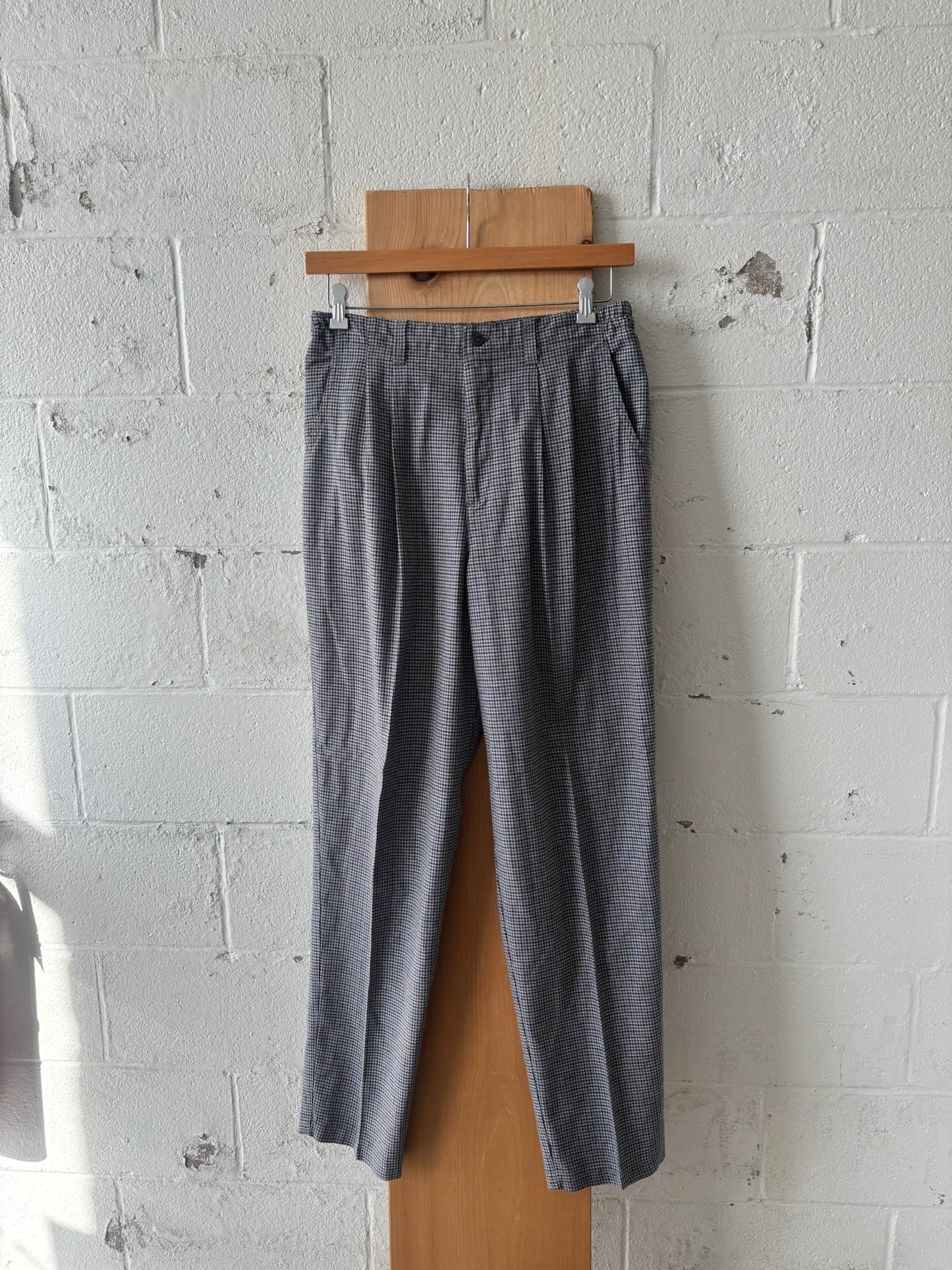 Vtg Lee Houndstooth Trousers : 32” W