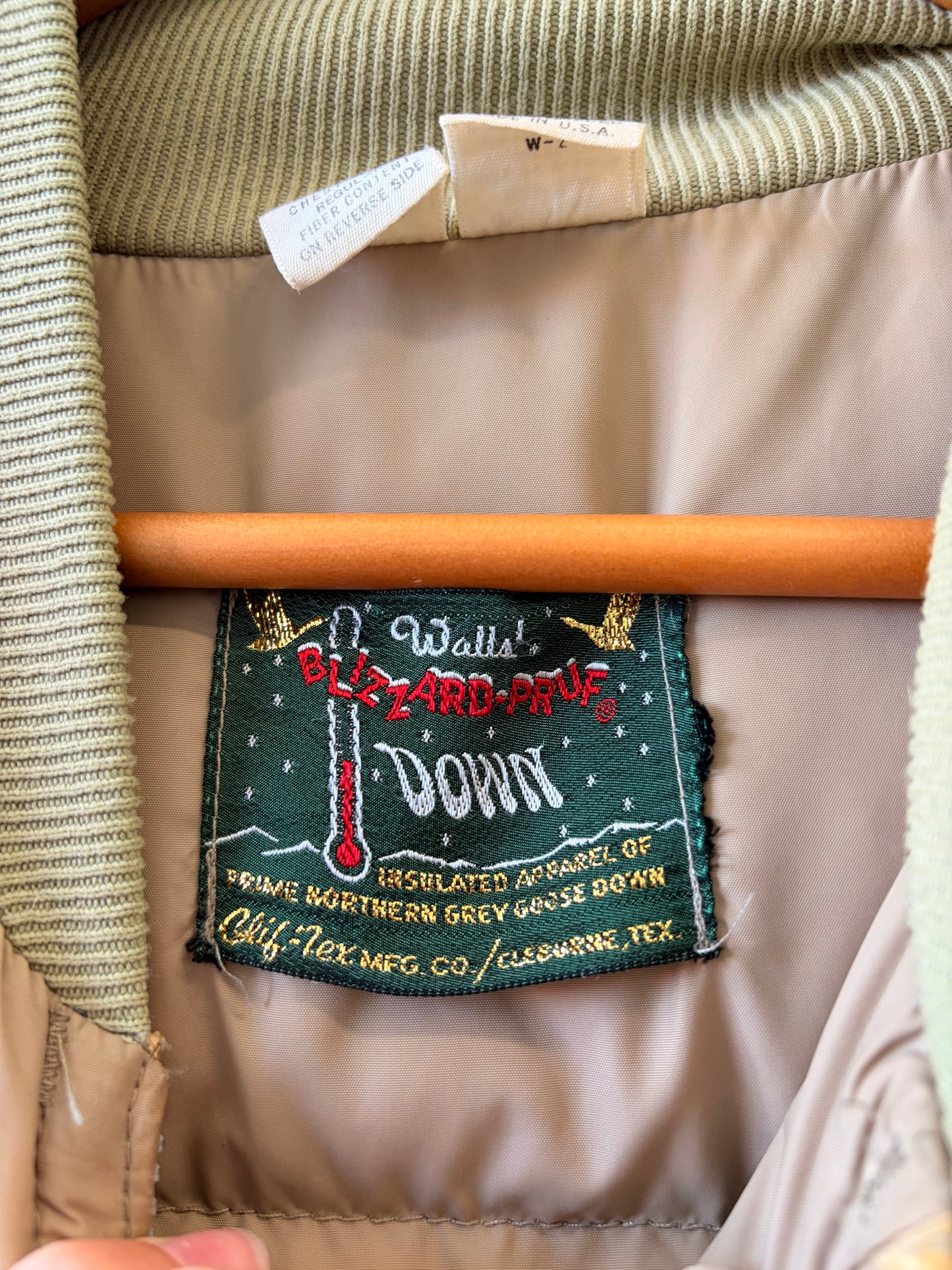 Vtg Walls Tan Puffer Coat : L