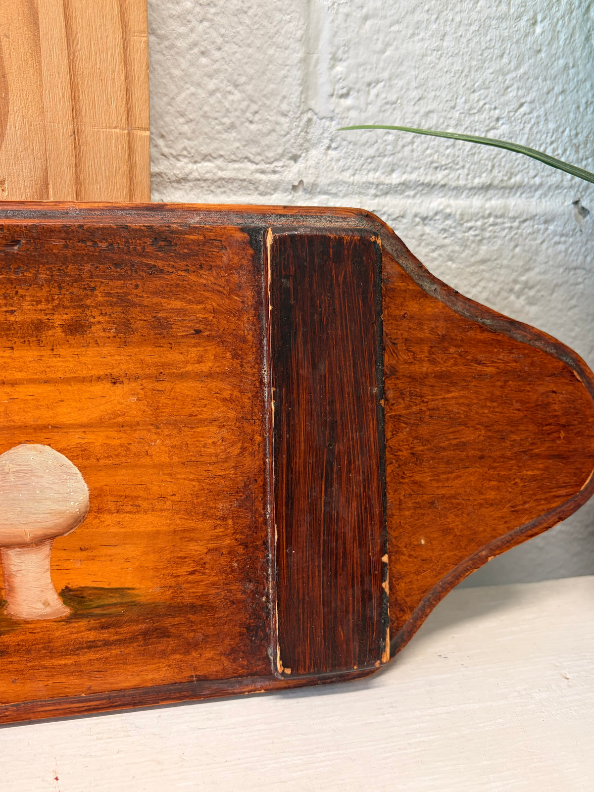 Painted Wooden Mushroom Plaque / Cutting Board (Local Pick Up Only)
