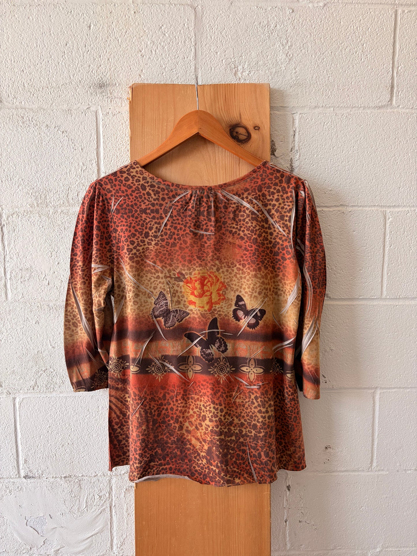 Patterned Butterfly Top : M