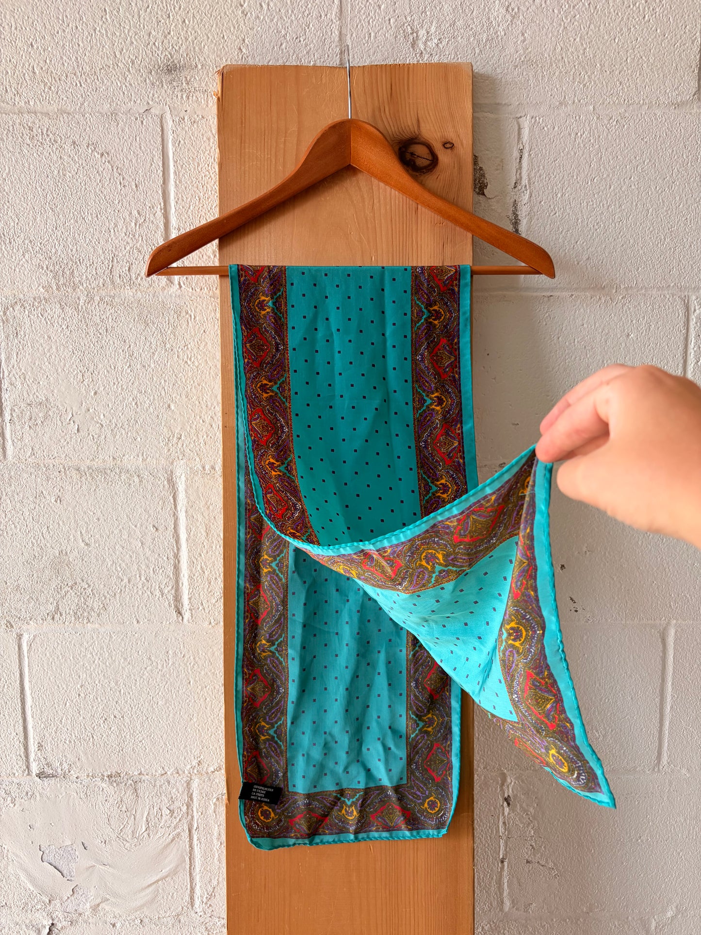 Patterned Turquoise Scarf