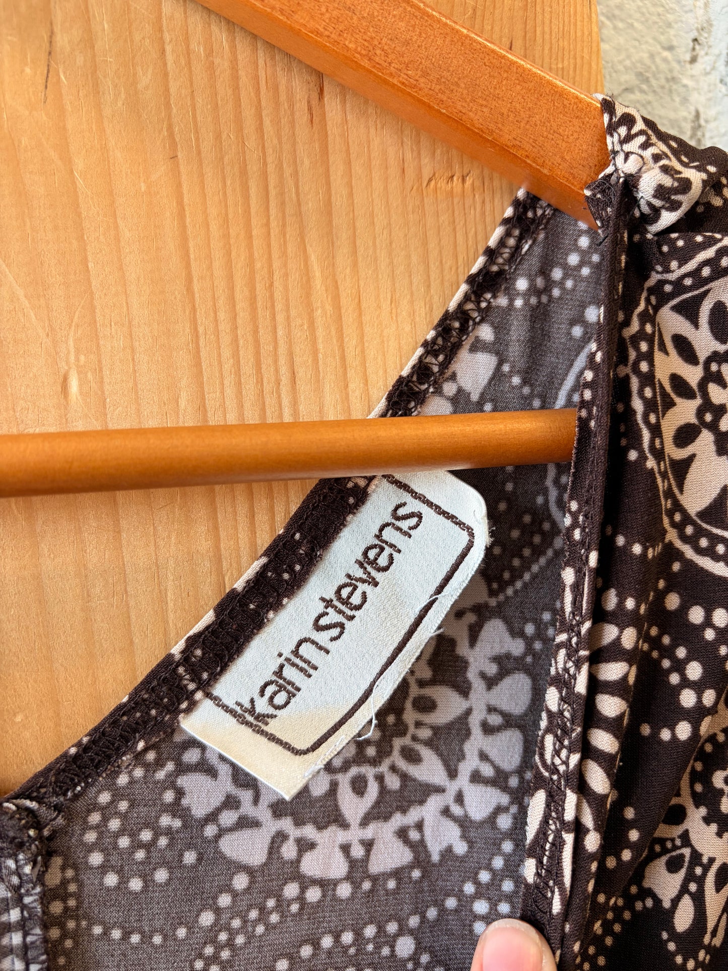 Pink & Brown Patterned Dress : S/M