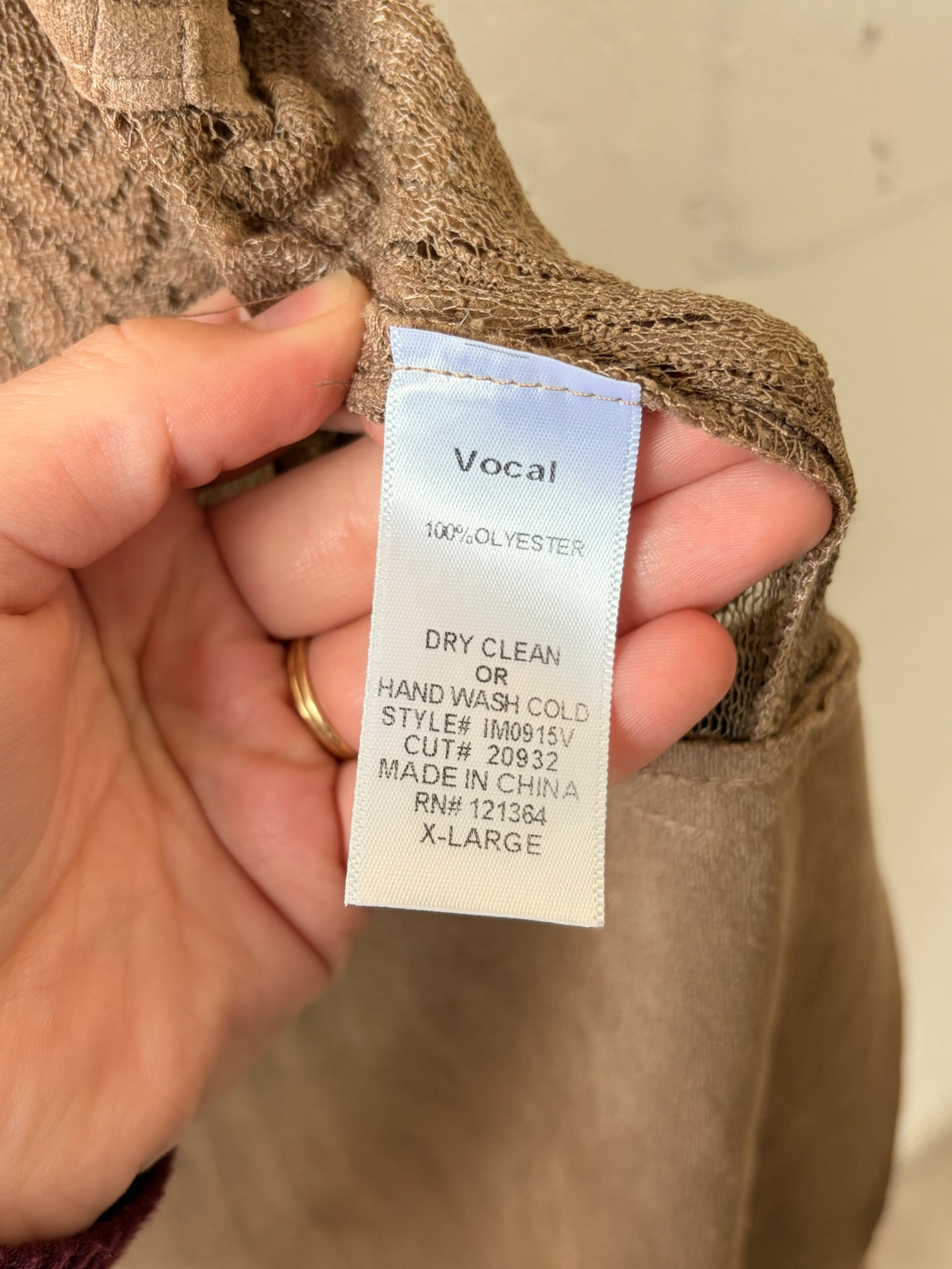 Boho Brown Vest : XL