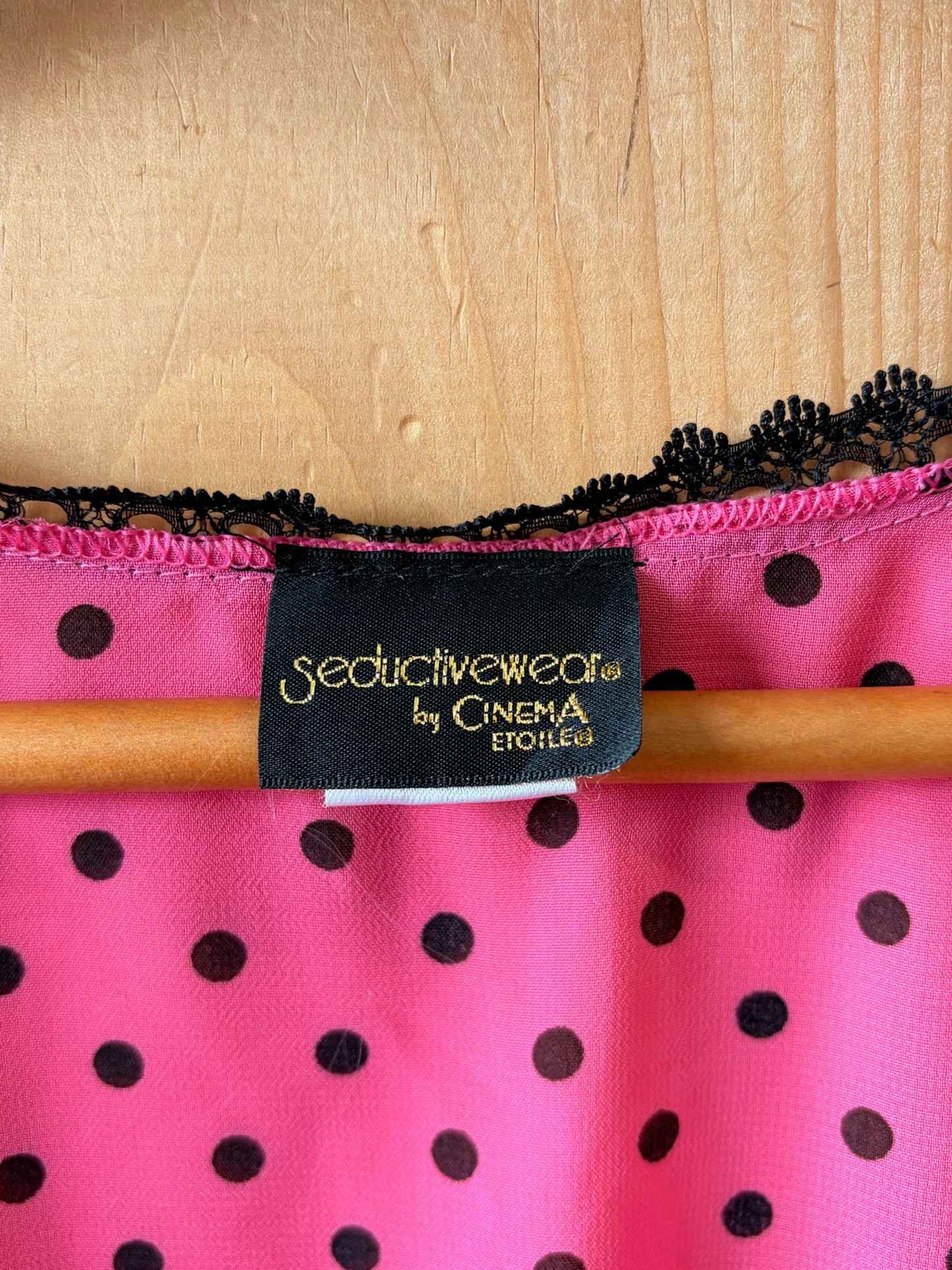 Pink Polka Dot Robe : M