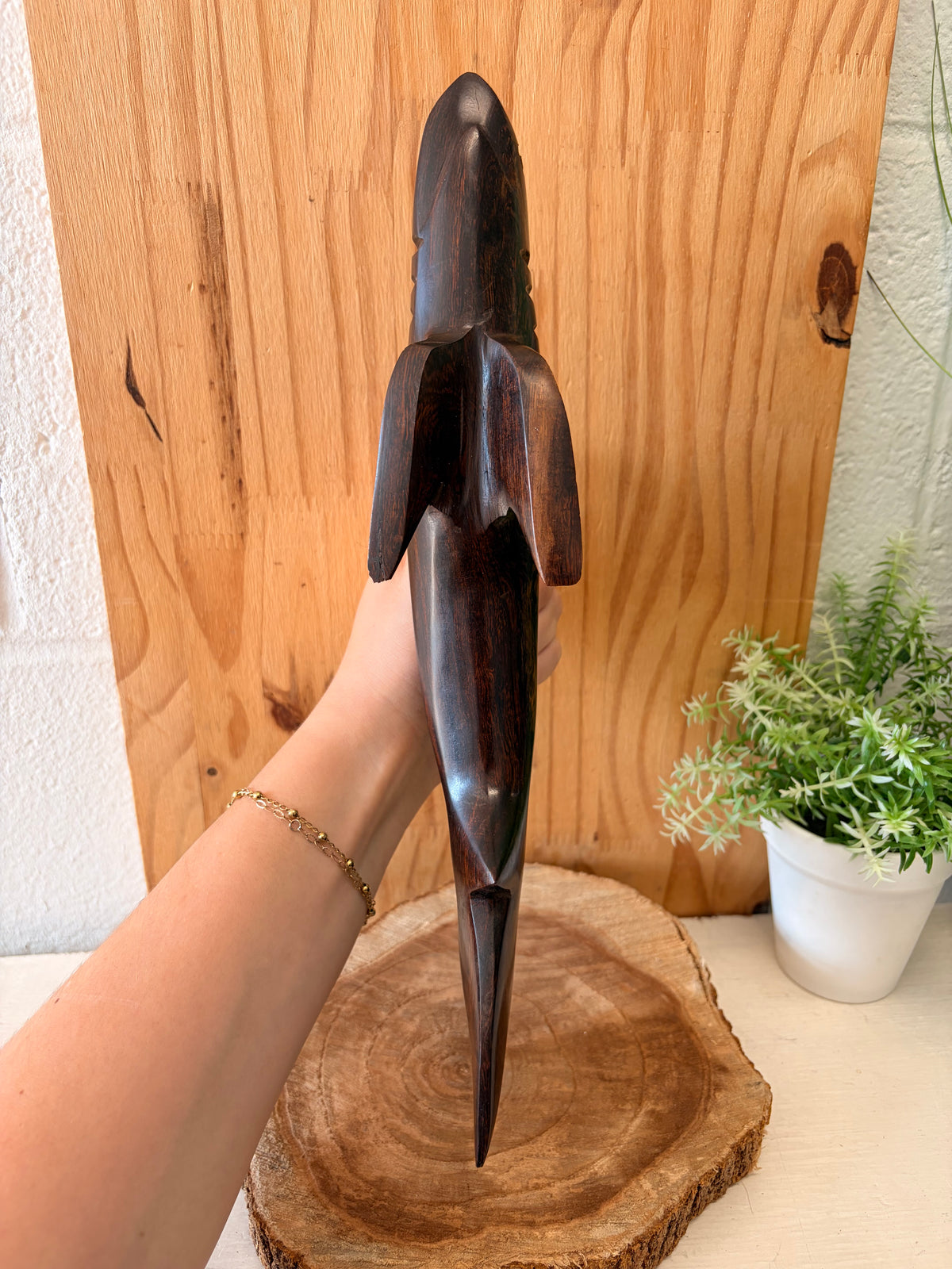 Carved Wooden Shark Figurine (Local Pick Up Only)