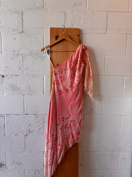 Asymmetric Silk Dress : 0