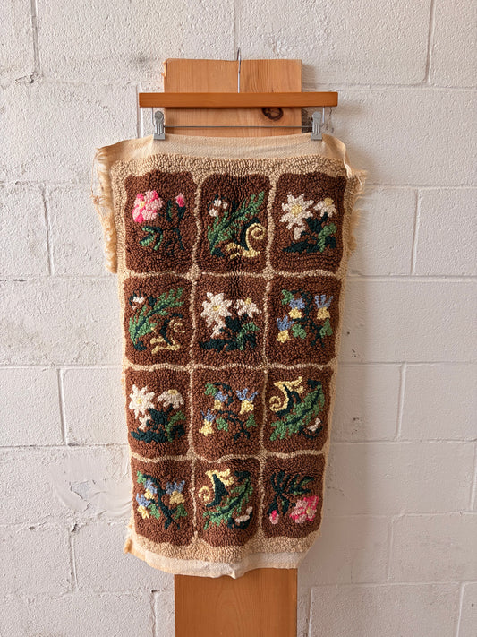 Vtg Patchwork Floral Rug / Tapestry (Local Pick Up Only)