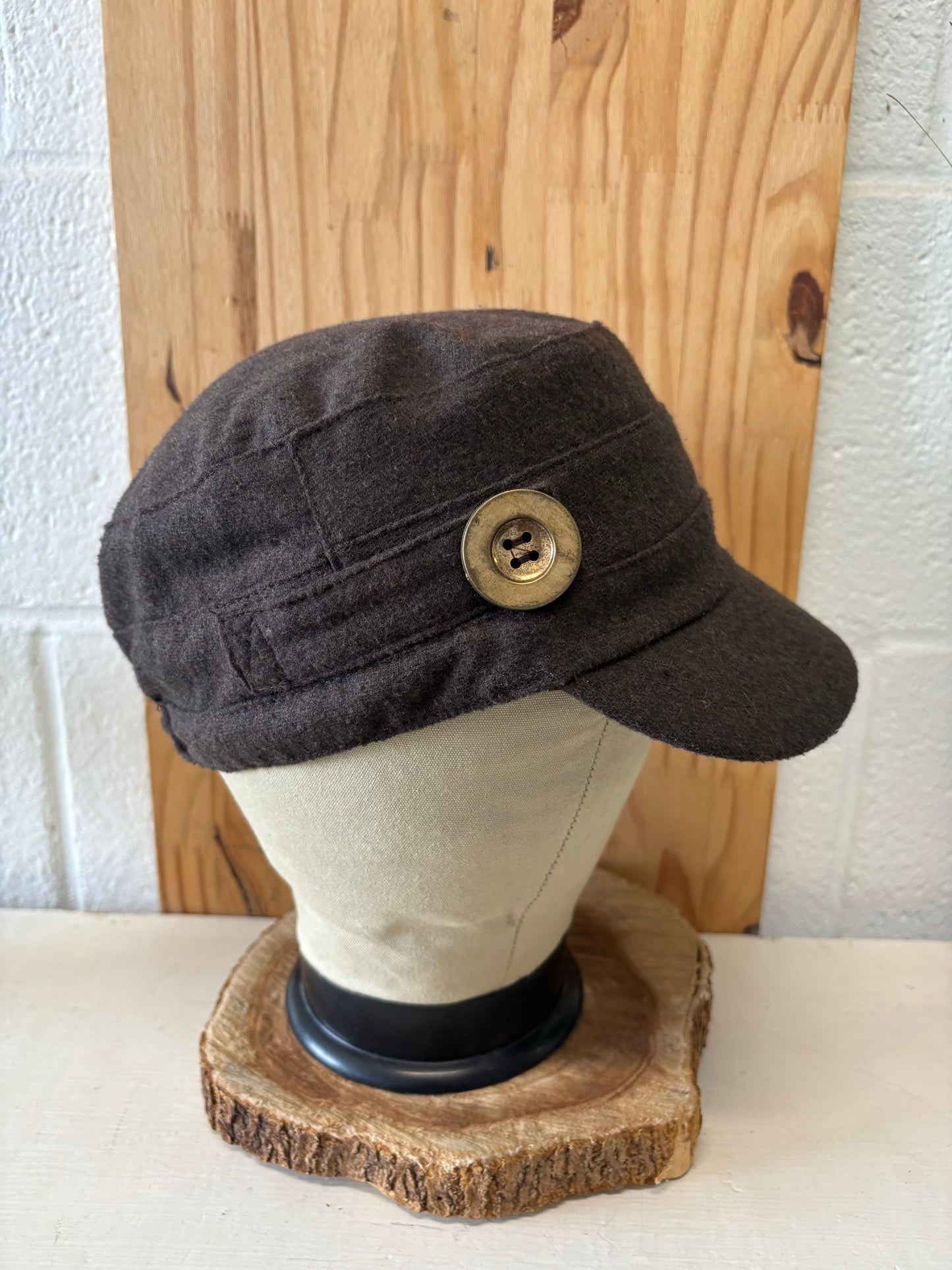 Brown Cadet Style Hat