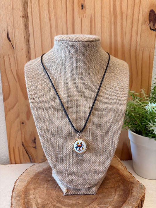 Bird Pendant Cord Necklace