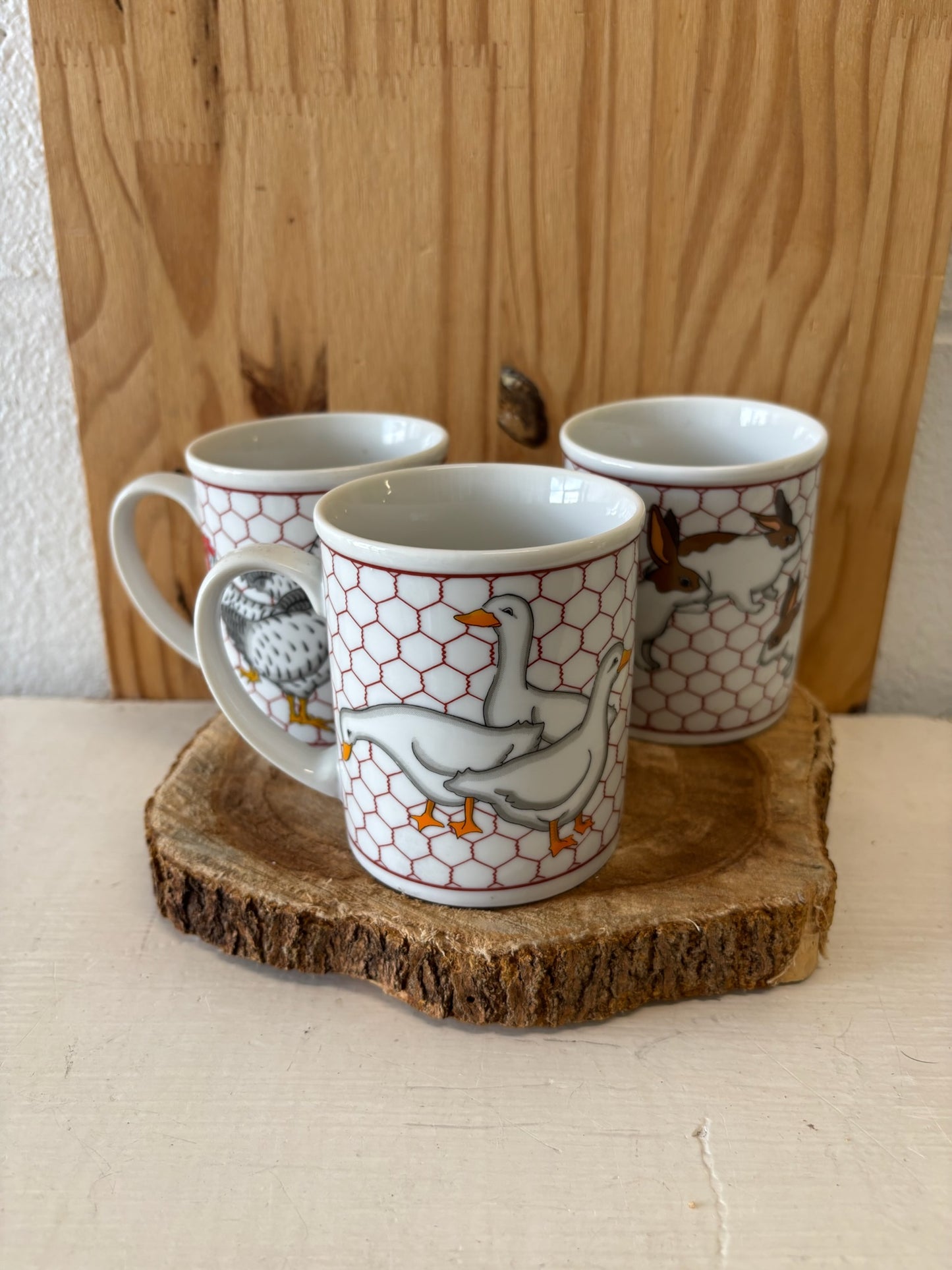 Vtg Farm Mug Trio (Local Pick Up Only)