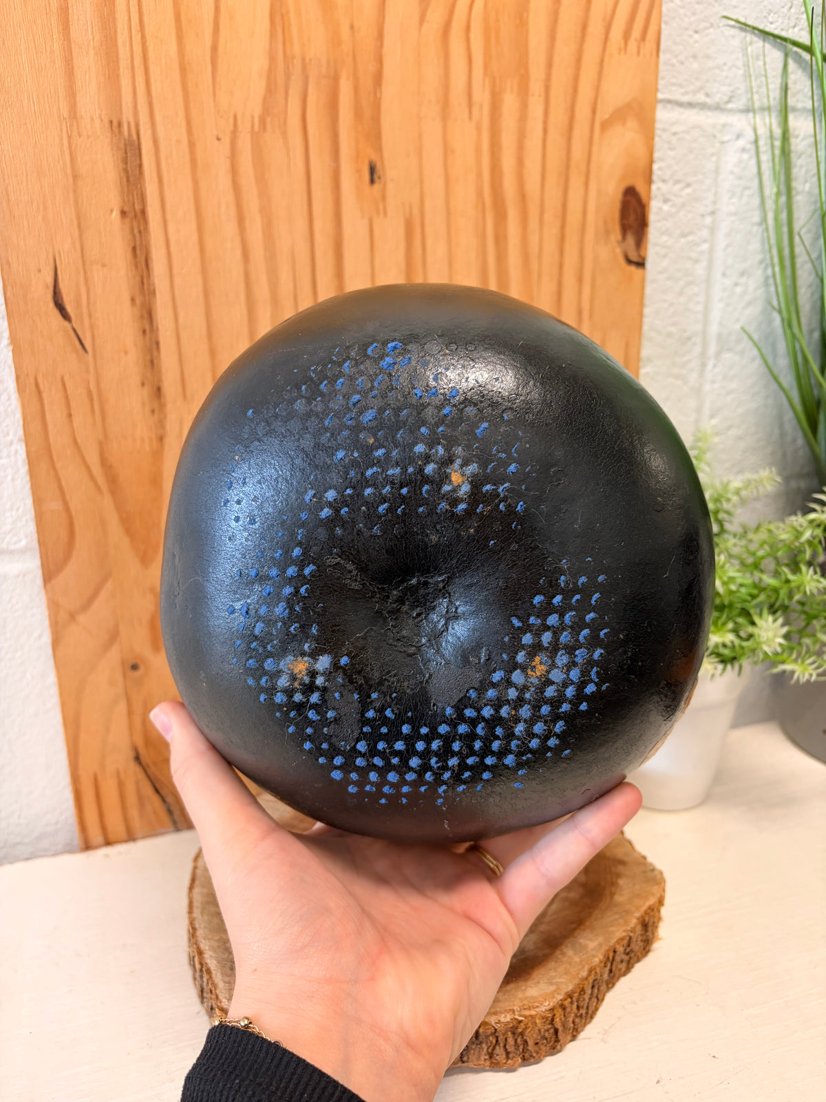 Pressed Floral Gourd Vase (Local Pick Up Only)