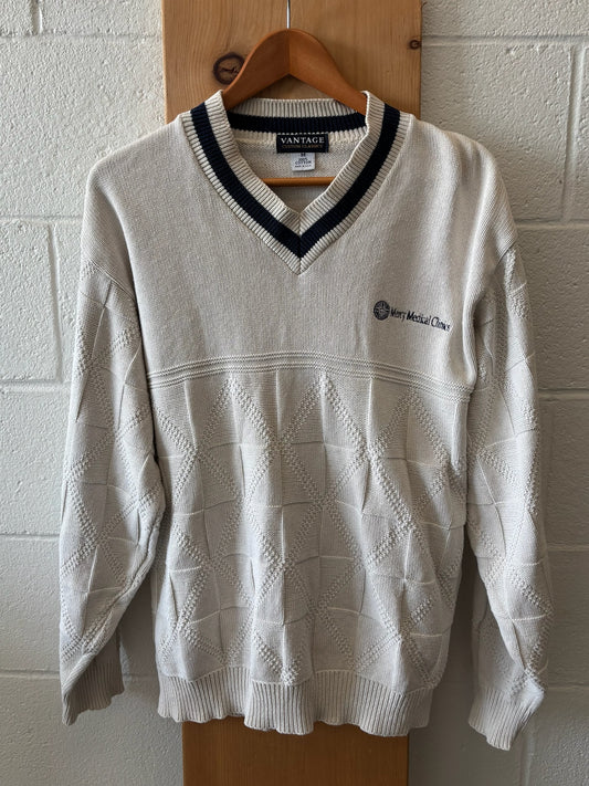 Vtg V Neck Sweater : M