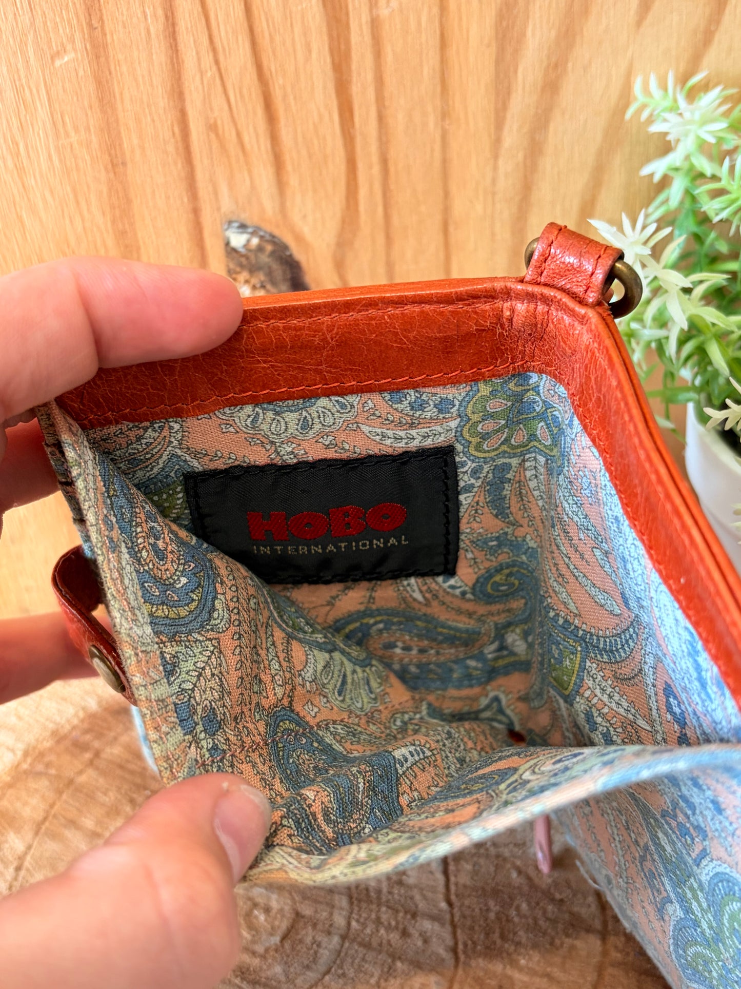 Burnt Orange Wristlet