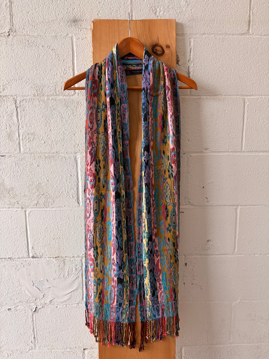 Colorful Silk Blend Scarf