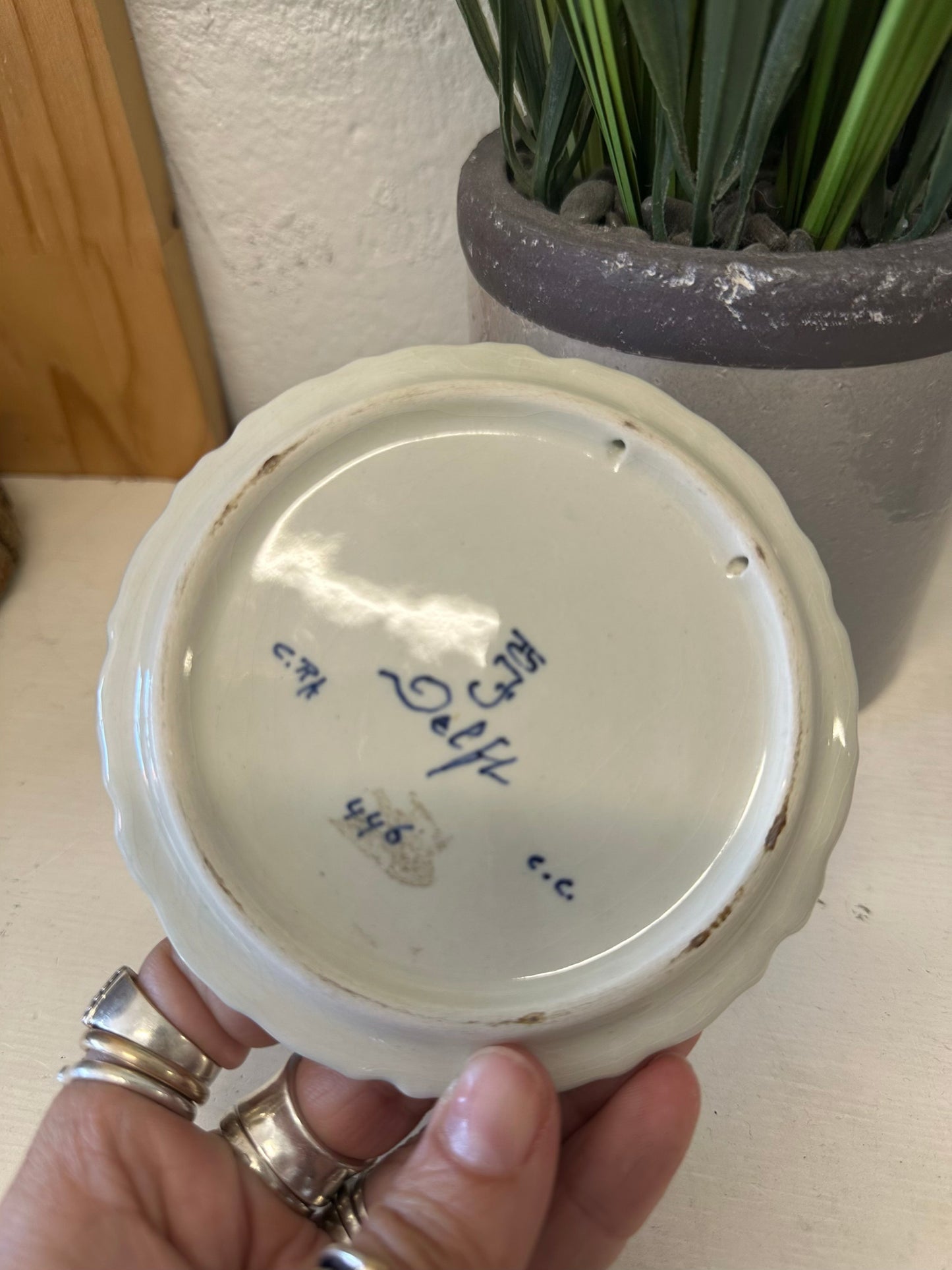 Small Blue & White Trinket Dish (Local Pickup Only)