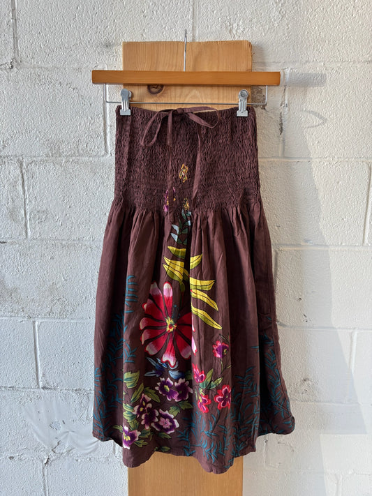 Vtg Tropical Sleeveless Dress : M