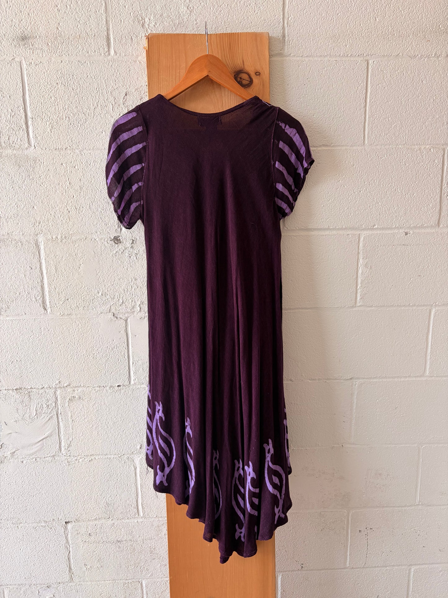 Purple Boho Floral Dress : Free Size