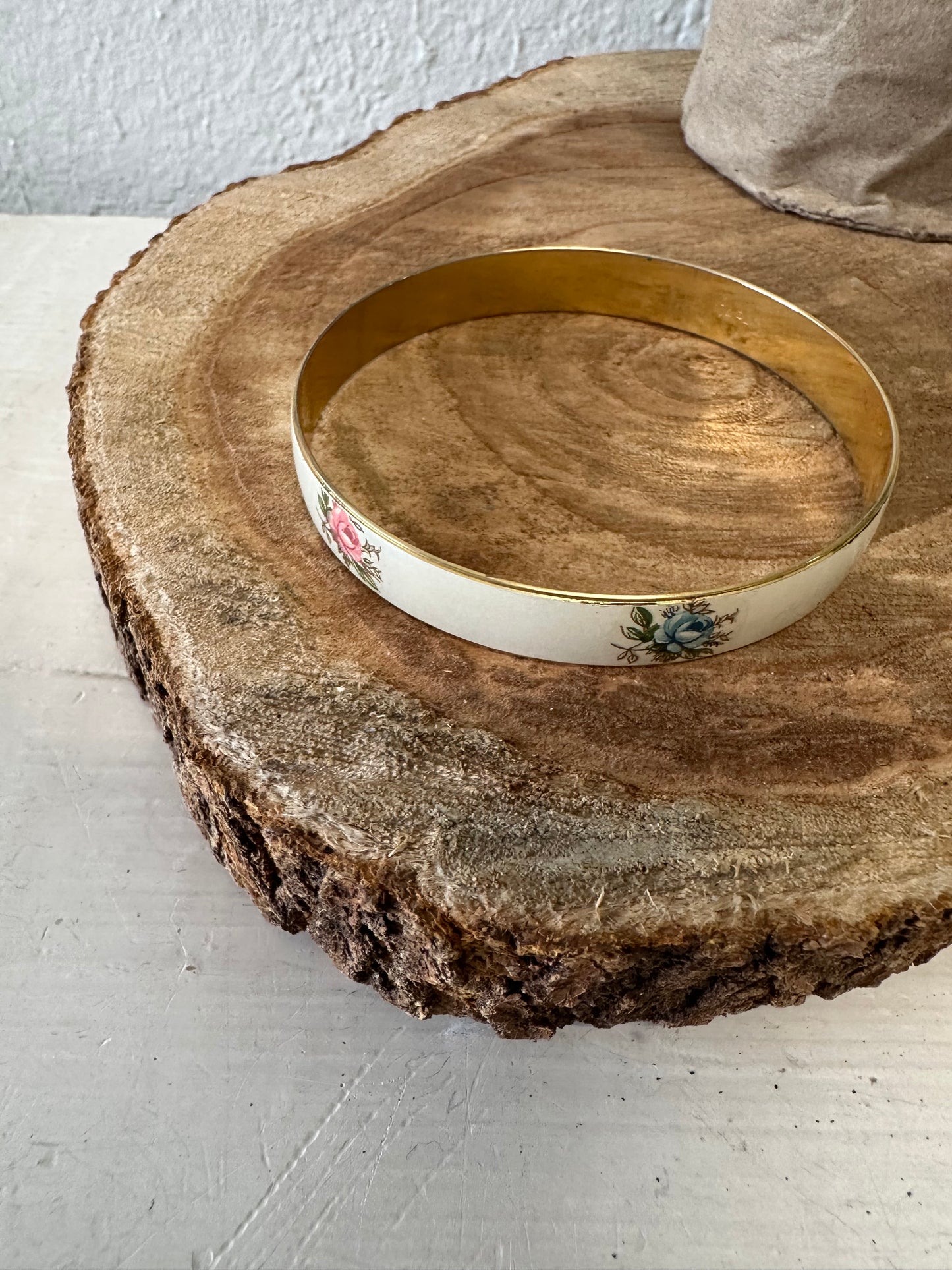 Vtg Floral Japan Bangle