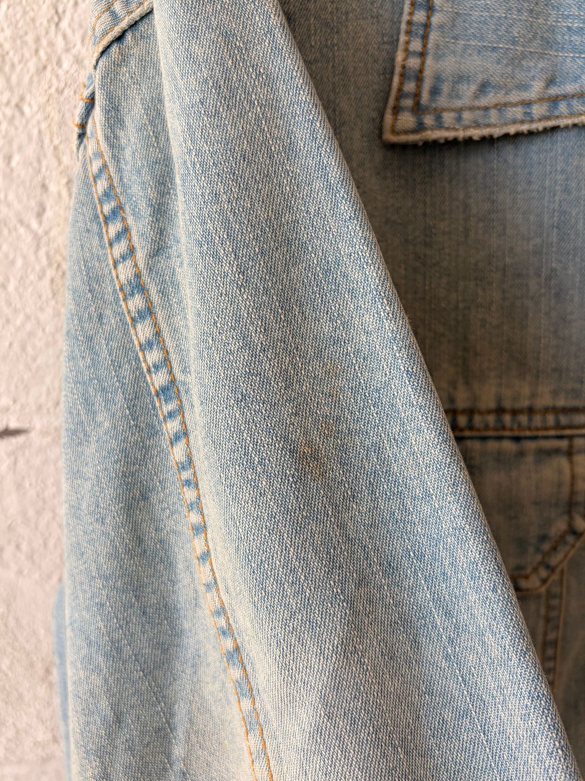 Vtg Light Wash Tommy Denim Trucker Jacket : XL