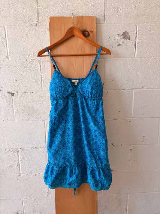 Blue Y2K Babydoll Sundress : XL